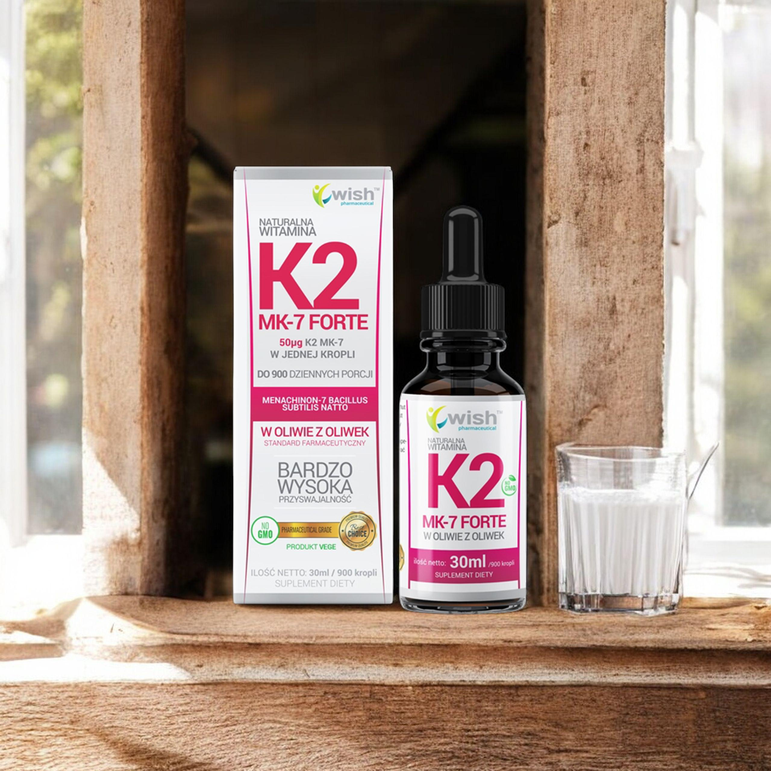 WISH Pharmaceutical Vitamin K2 Mk-7 Forte - 3x 30ml