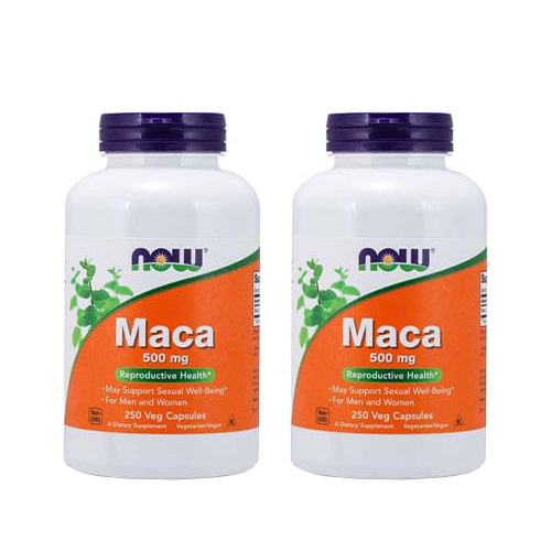 NOW Maca 500mg - 2x 250vcaps.