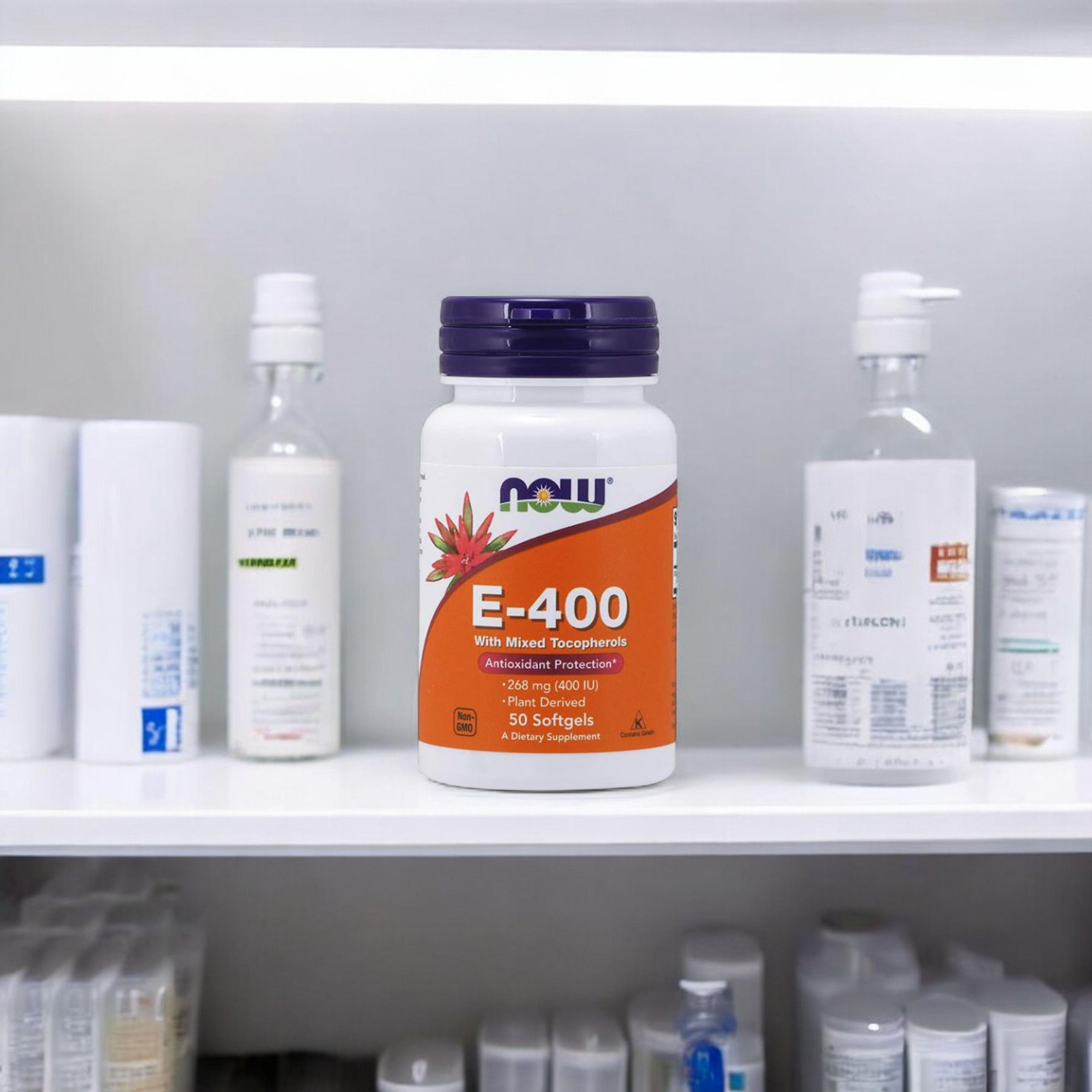 NOW Vitamin E-400 With Mixed Tocopherols - 50softgels - Witamina E z Mieszanymi Tokoferolami