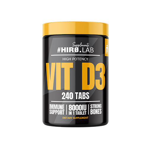 HIRO.LAB Vitamin D3 8000IU - 3x 240tabs.