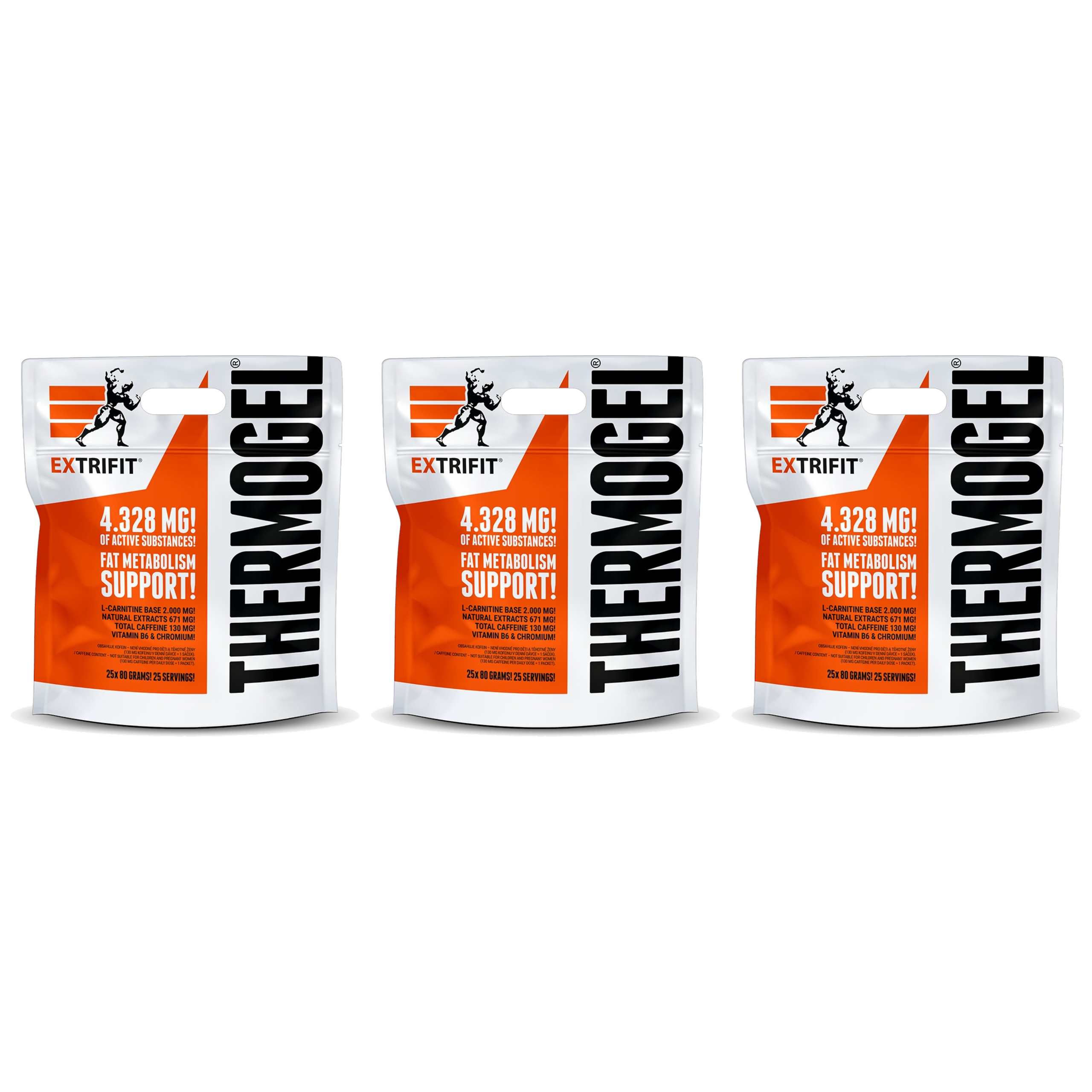 EXTRIFIT - THERMO GEL - 25x 3x 80g - Cherry