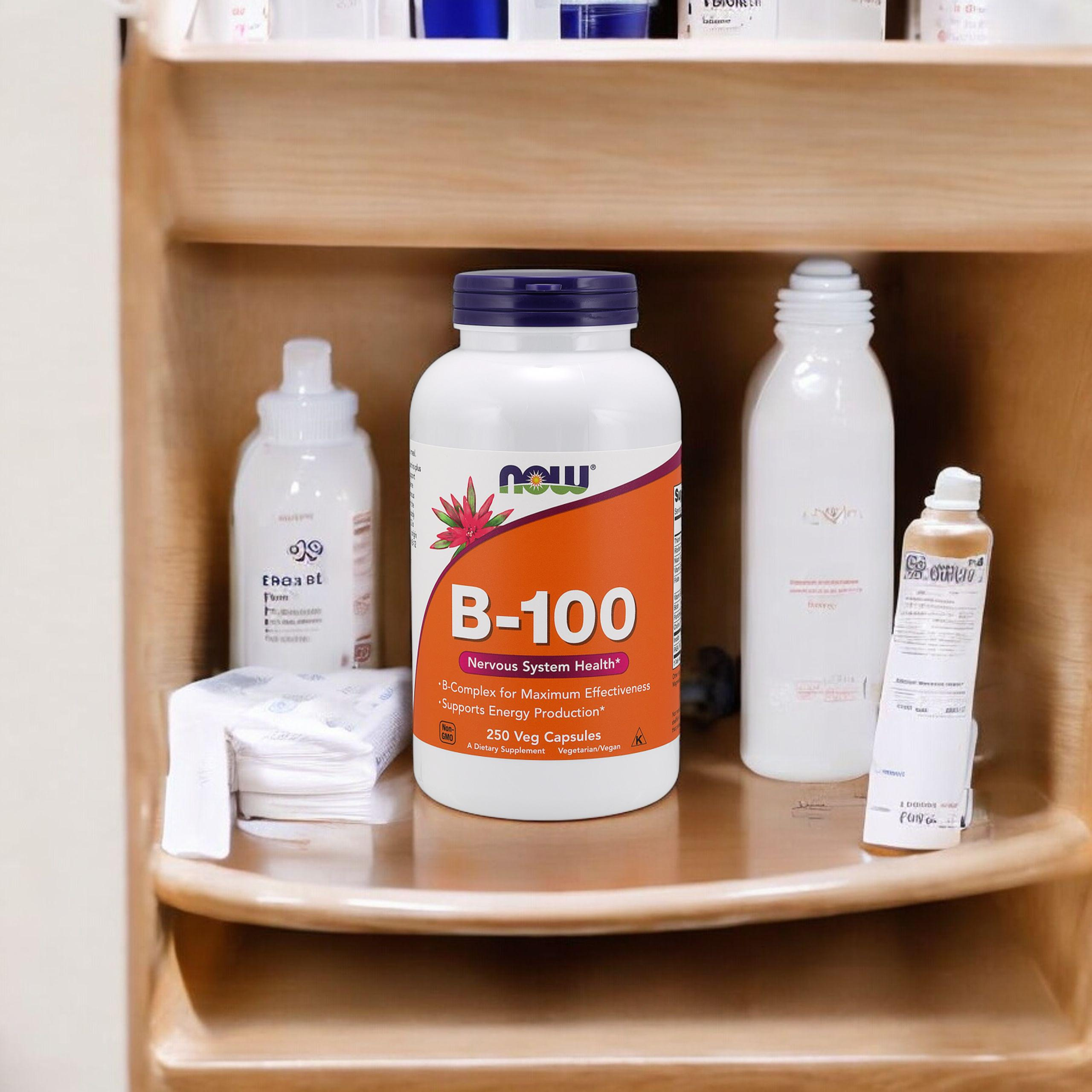 NOW Vitamin B-100 - 3x 250vcaps - Witamina B