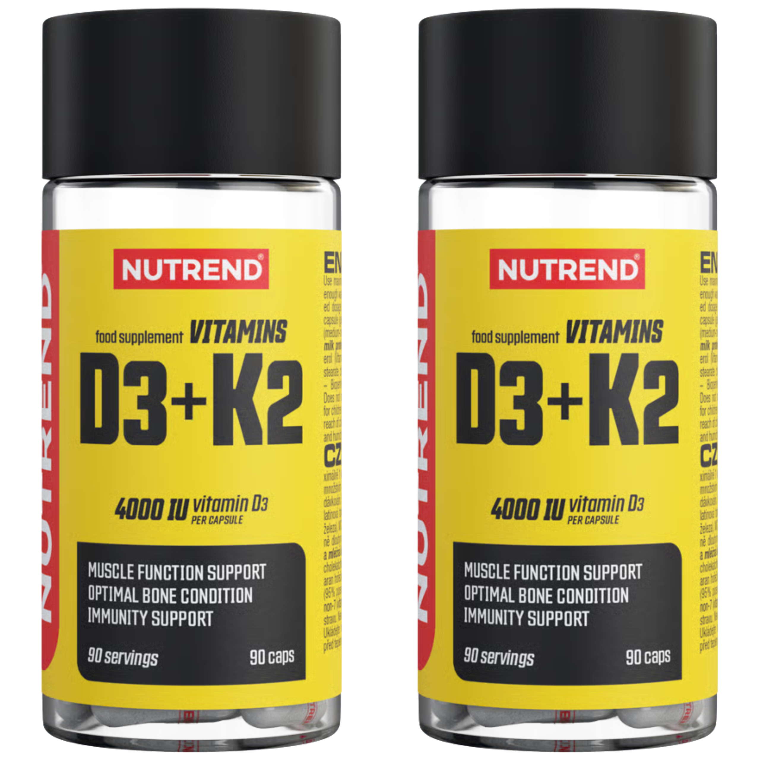 NUTREND Vitamins D3 + K2 4000 IU - 2x 90 caps.