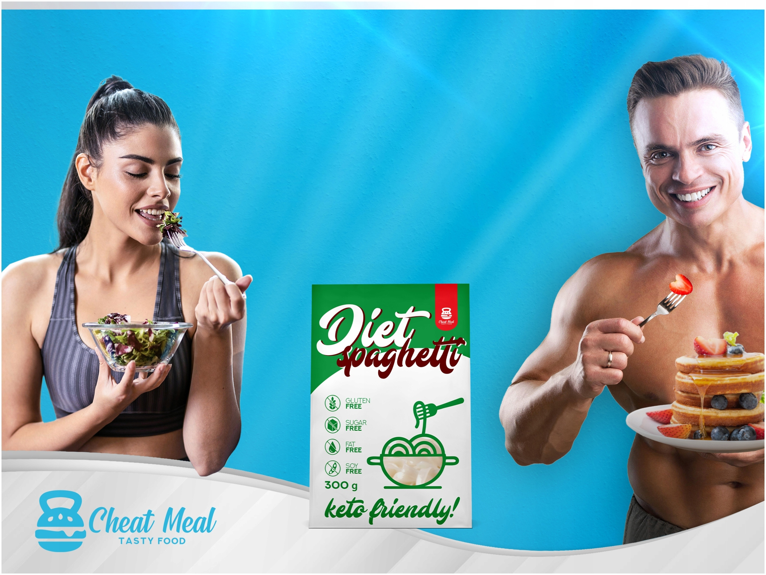 Cheat Meal Nutrition Diet Tagliatelle - 400g (300g netto) + Diet Spaghetti 400g (300g netto)