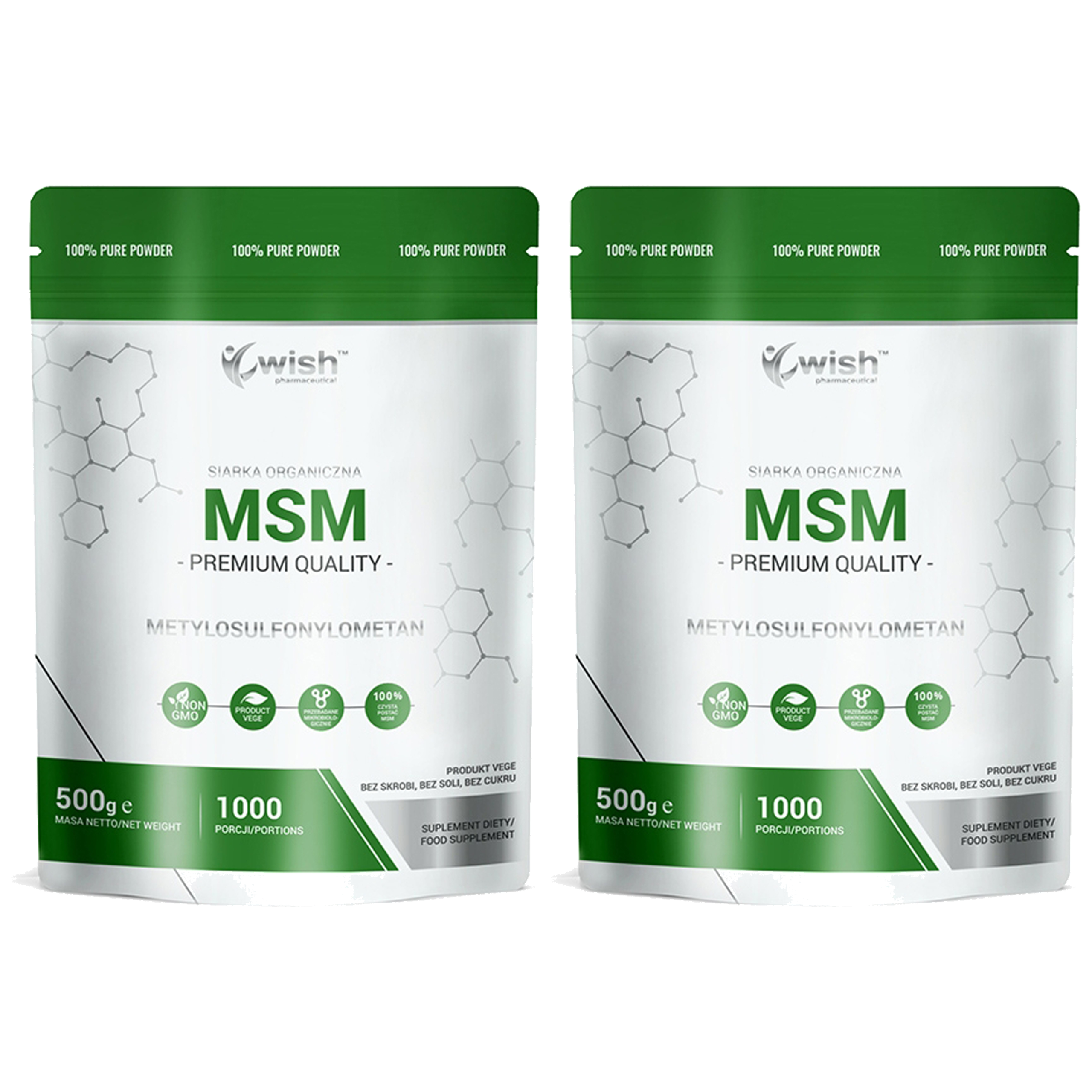 WISH Pharmaceutical MSM - 2x 500g