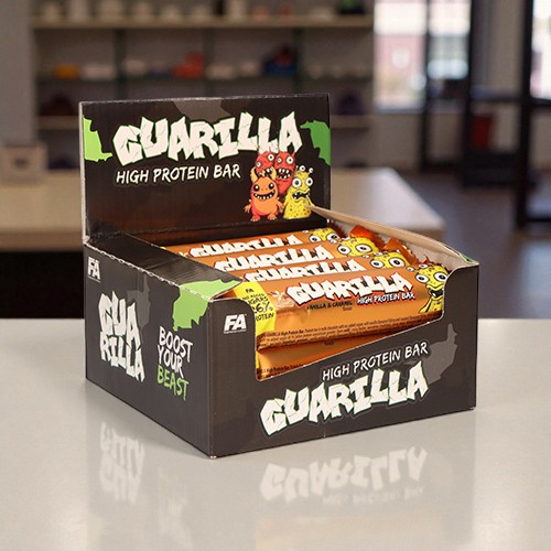 FITNESS AUTHORITY - Guarilla High Protein Bar - 12x 49g - Vanilla and Carmel 