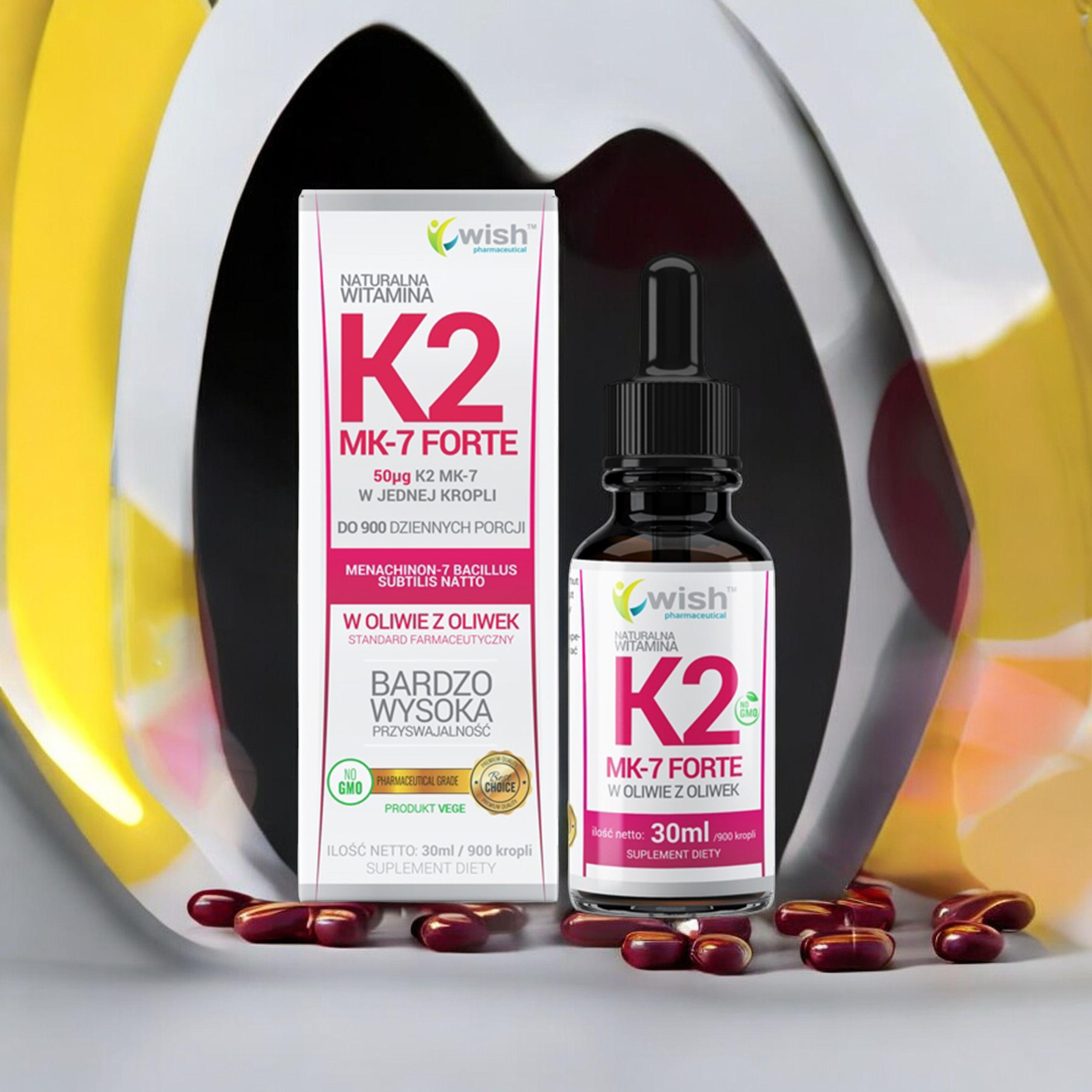 WISH Pharmaceutical Vitamin K2 Mk-7 Forte - 3x 30ml