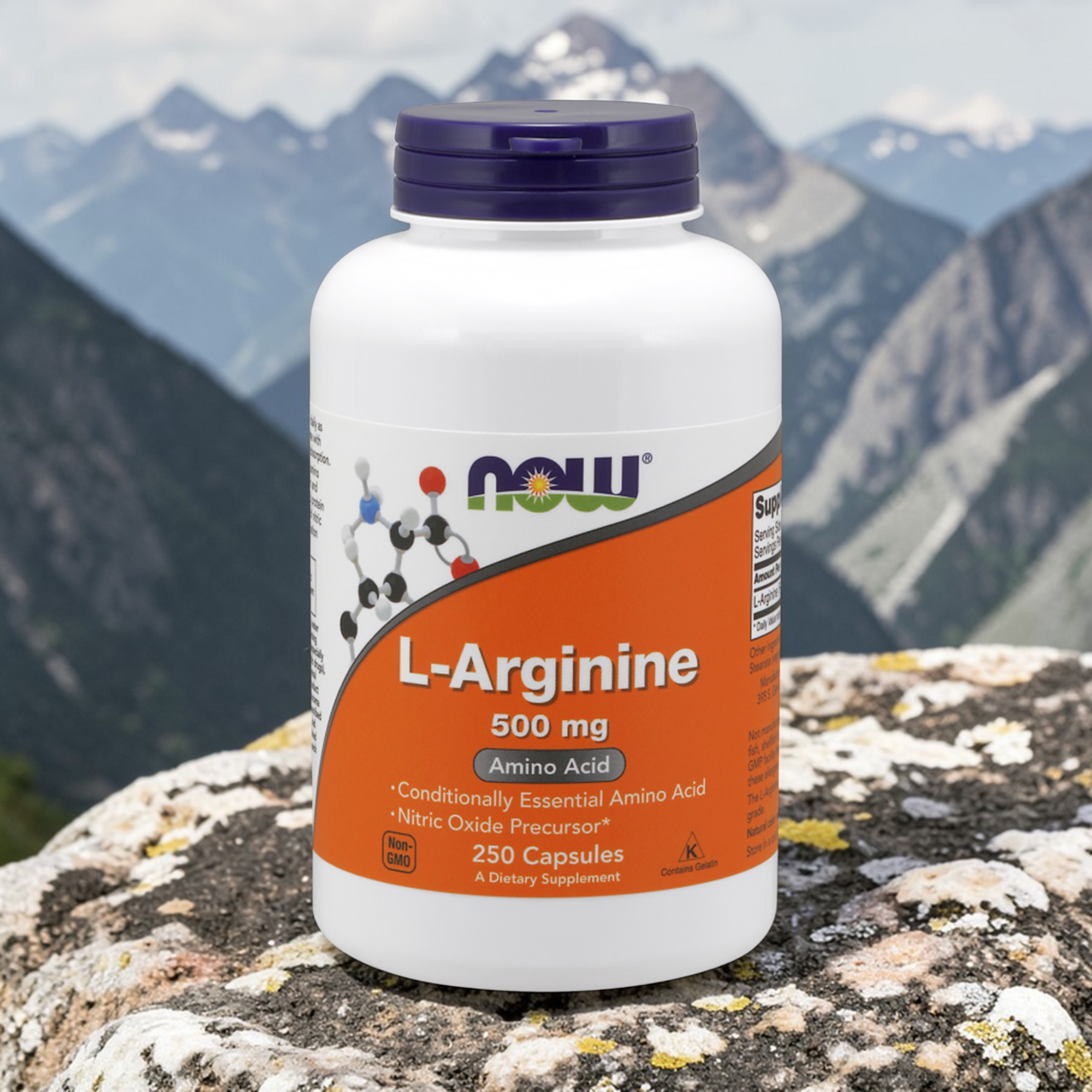 NOW L-Arginine 500mg - 2x 250vcaps