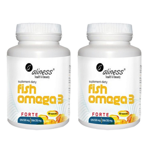 ALINESS Fish Omega 3 Forte EPA 500mg DHA 250mg - 90caps. x2