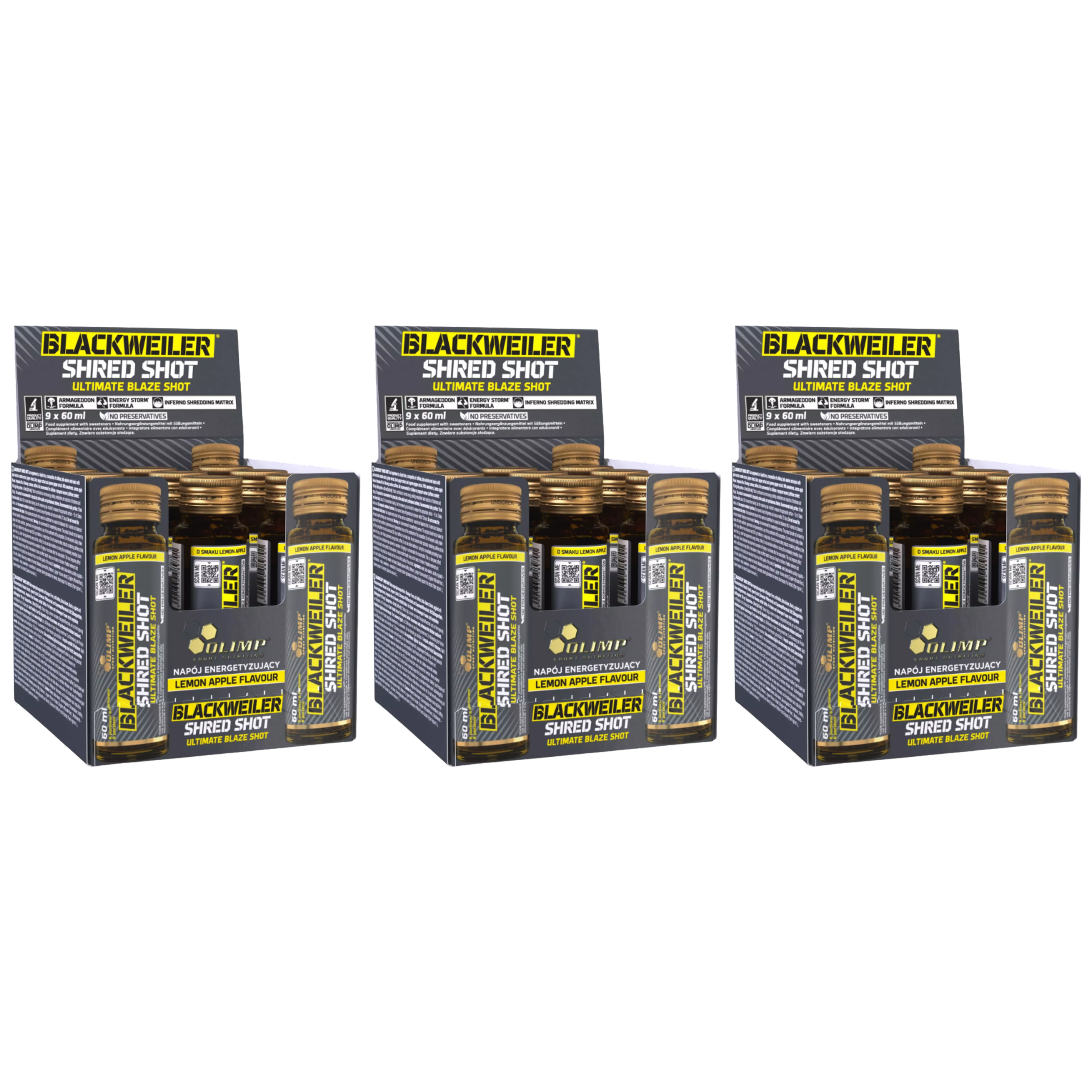 OLIMP - Blackweiler Shred Shot Szklana Ampułka - 9x 3x 60ml