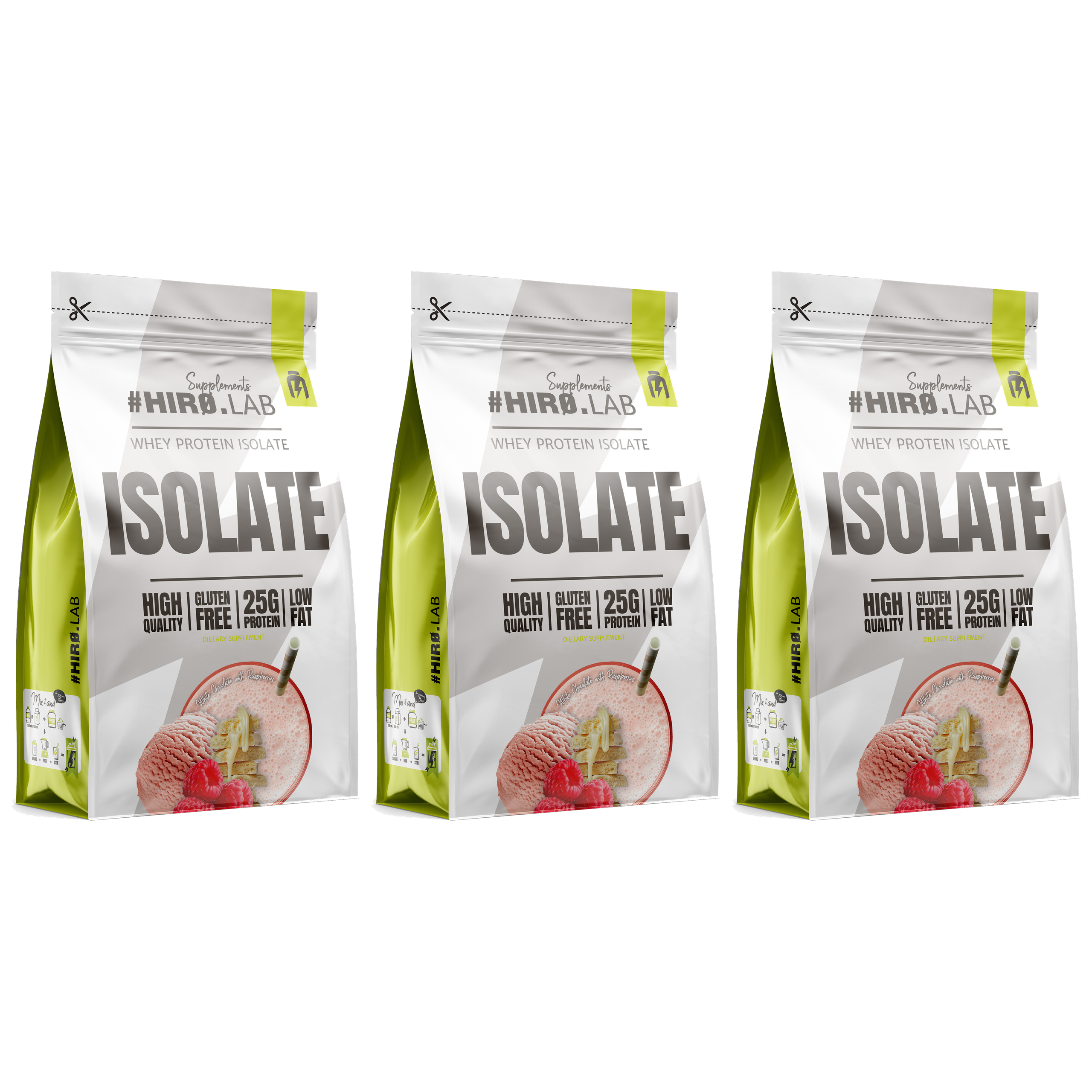 HIRO.LAB Whey Protein Isolate - 3x 700g