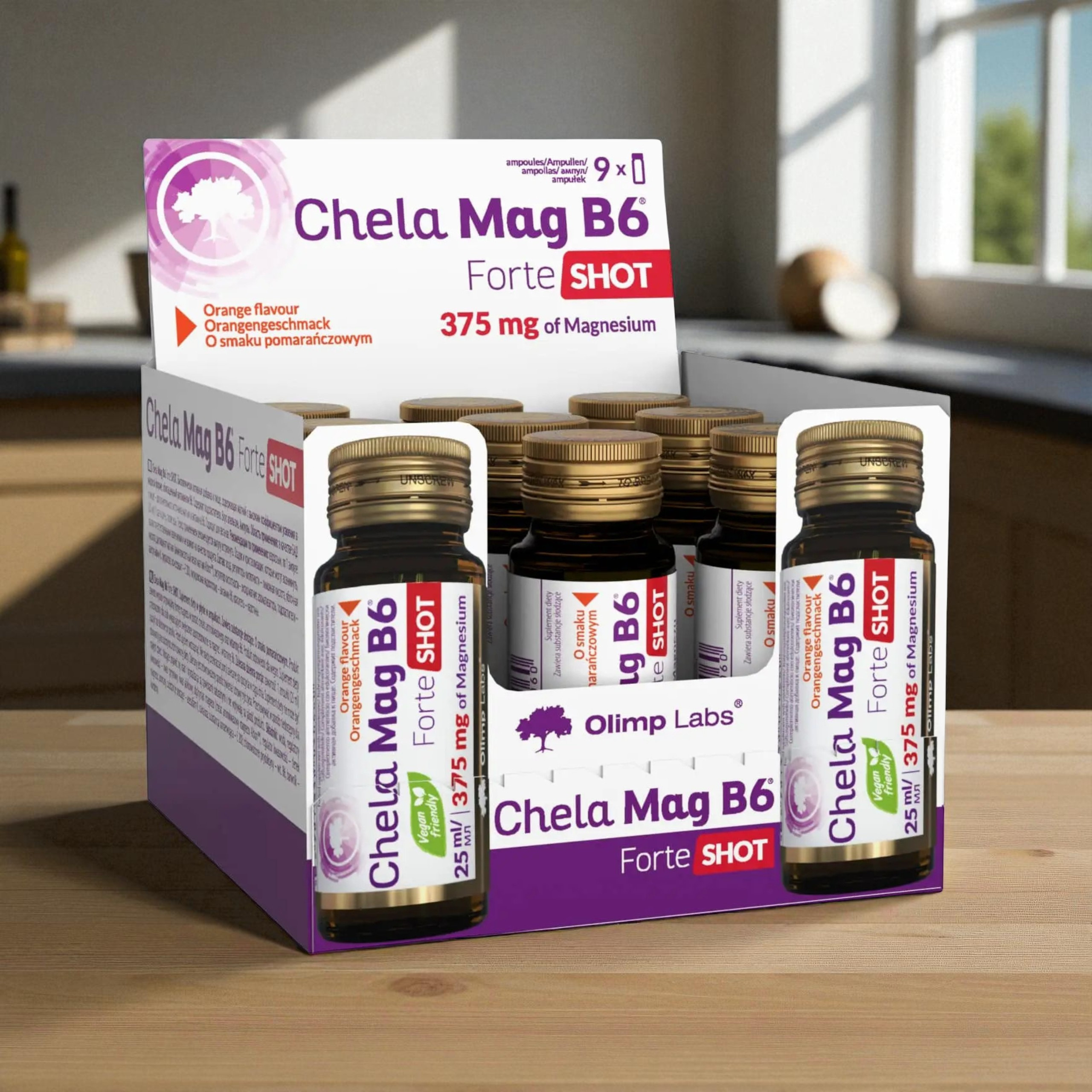 OLIMP - Chela-Mag B6 Forte Shot - 9x 3x 25ml - Orange
