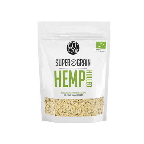 DIET FOOD Bio - Super Grain - Hemp Hulled - 2x 200g - Łuskane nasiona konopi