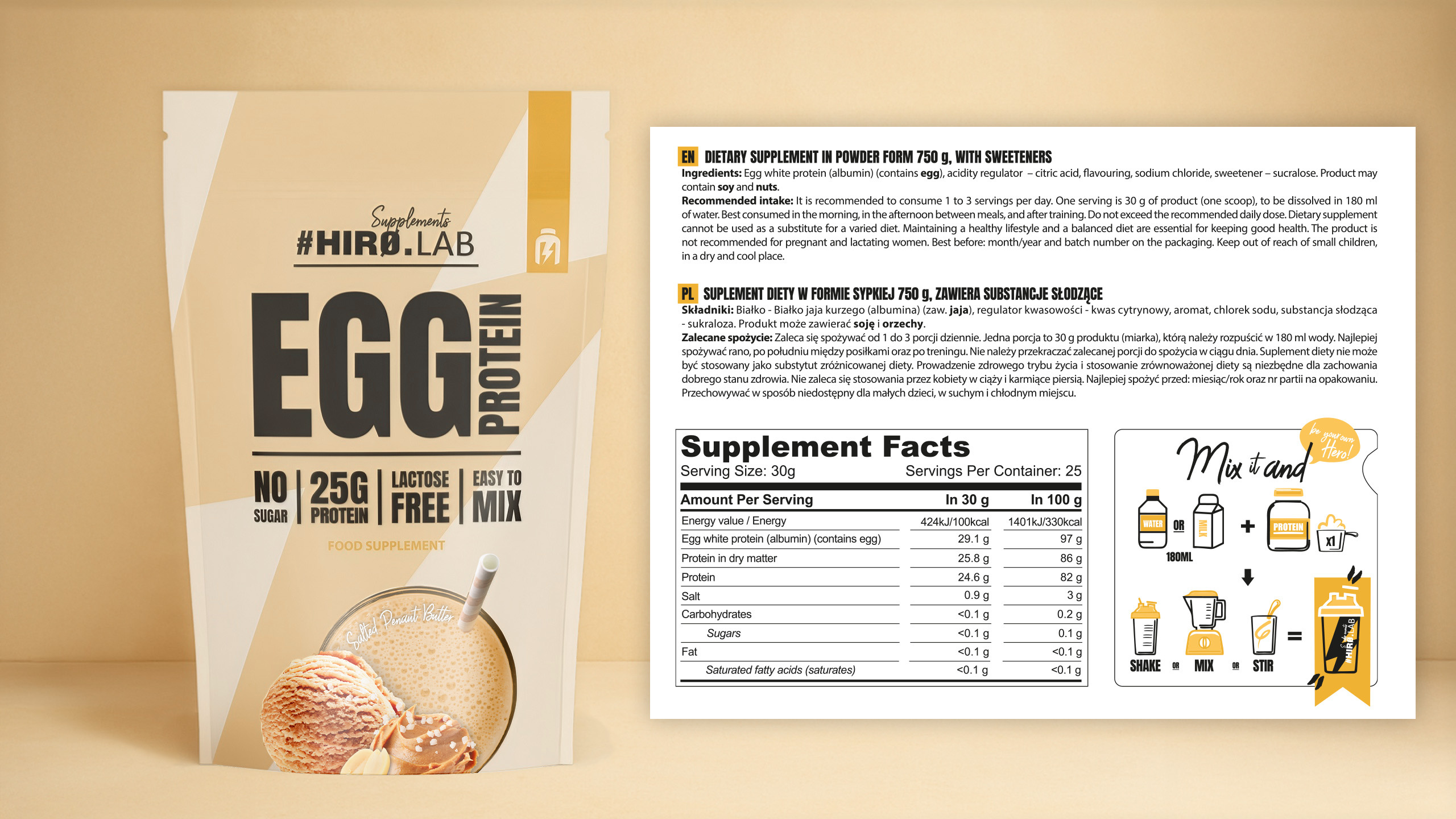 Hiro.Lab - Egg Protein - 3x 750g