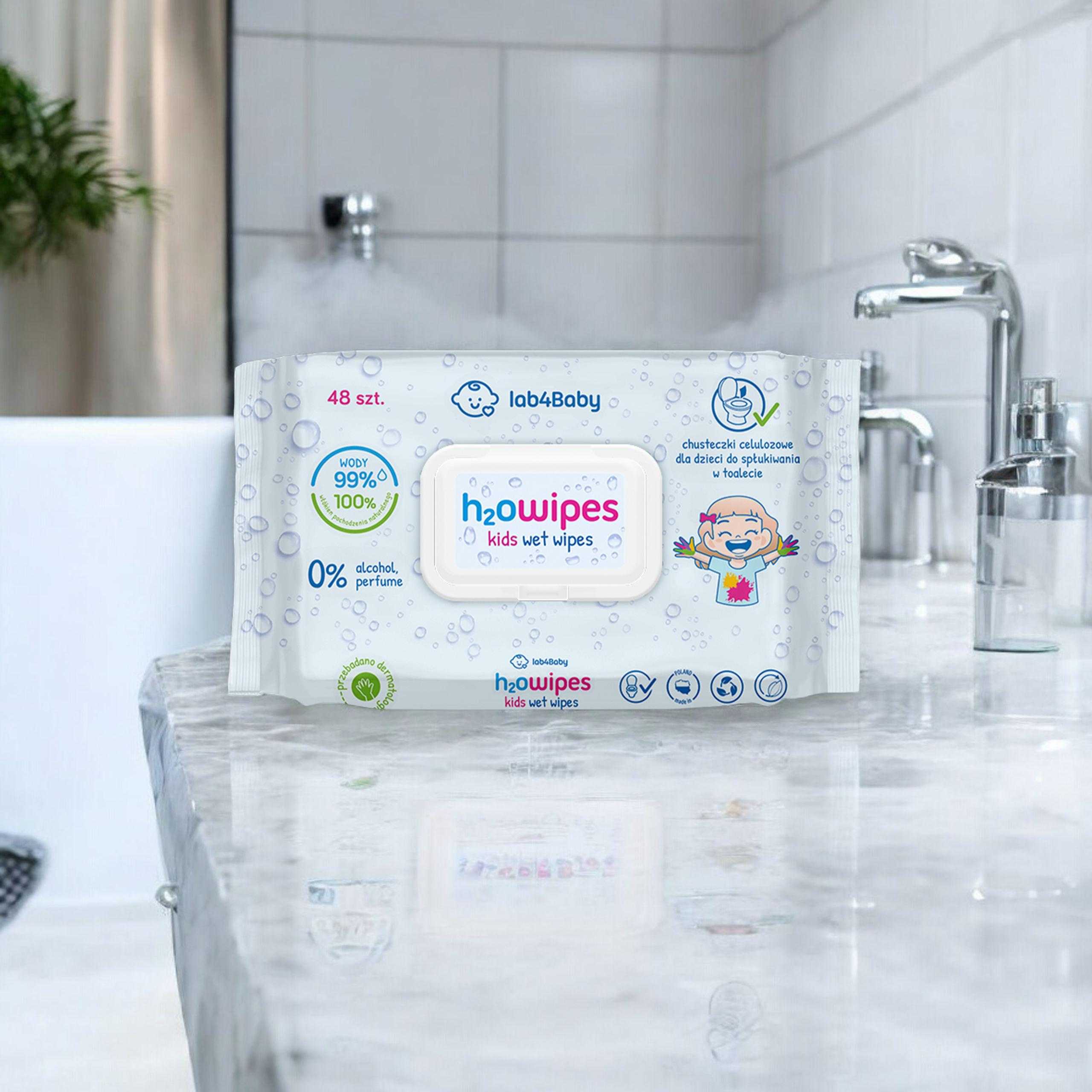 ALG PHARMA H2Owipes Kids Wet Wipes - 48szt. - Chusteczki nawilżane