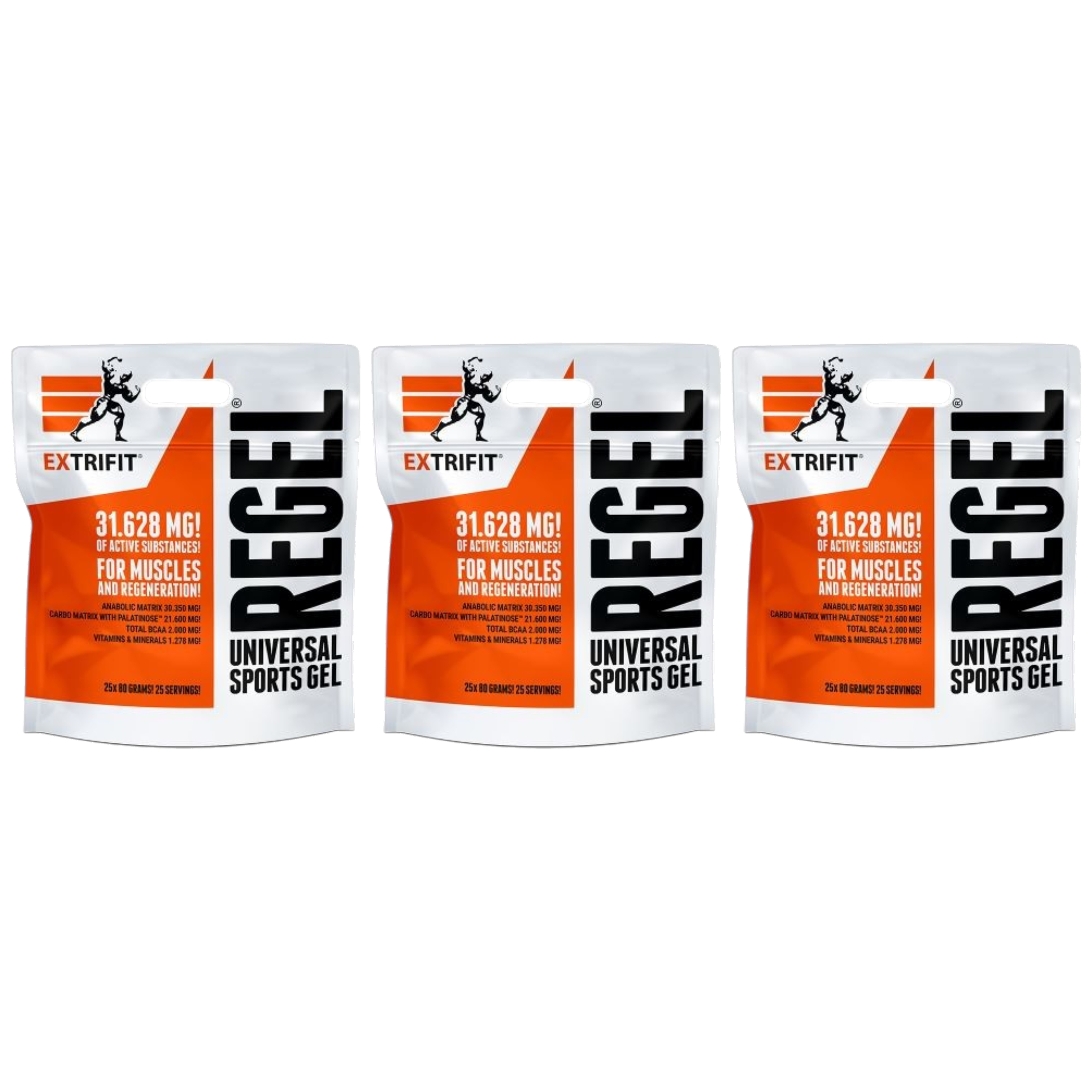 EXTRIFIT - Regel Gel - 25x 3x 80g - Lemon/Orange