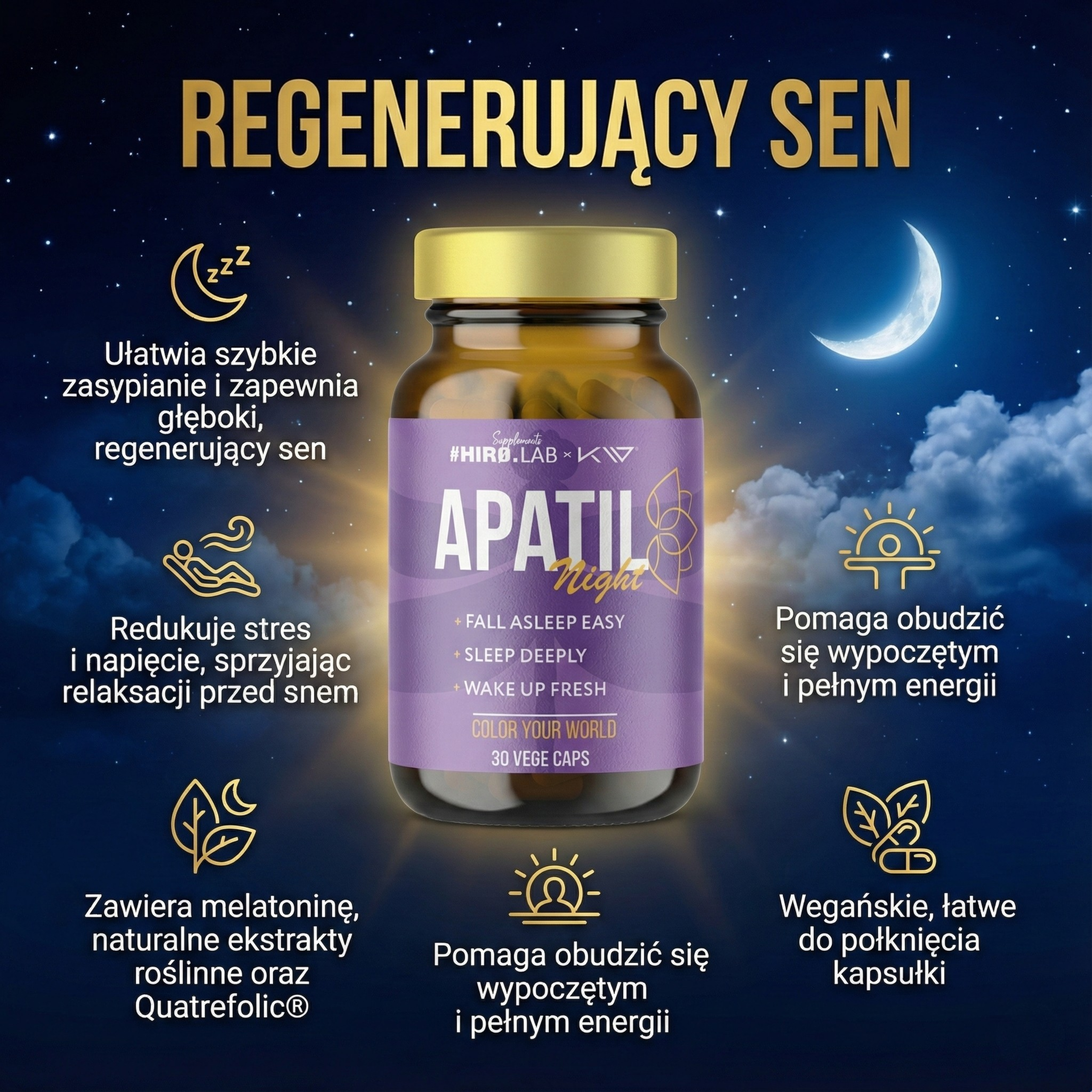 HIRO.LAB x Kamila Wybrańczyk Apatil Night - 30vcaps