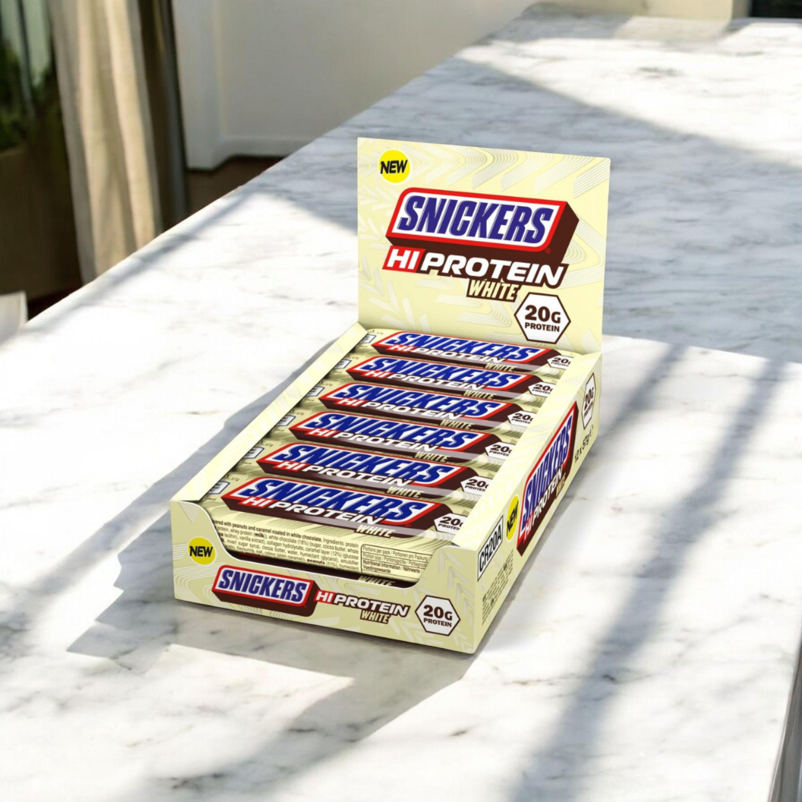 Mars - Baton Snickers HI Protein Low Sugar Bar - 12x 2x 45g - White