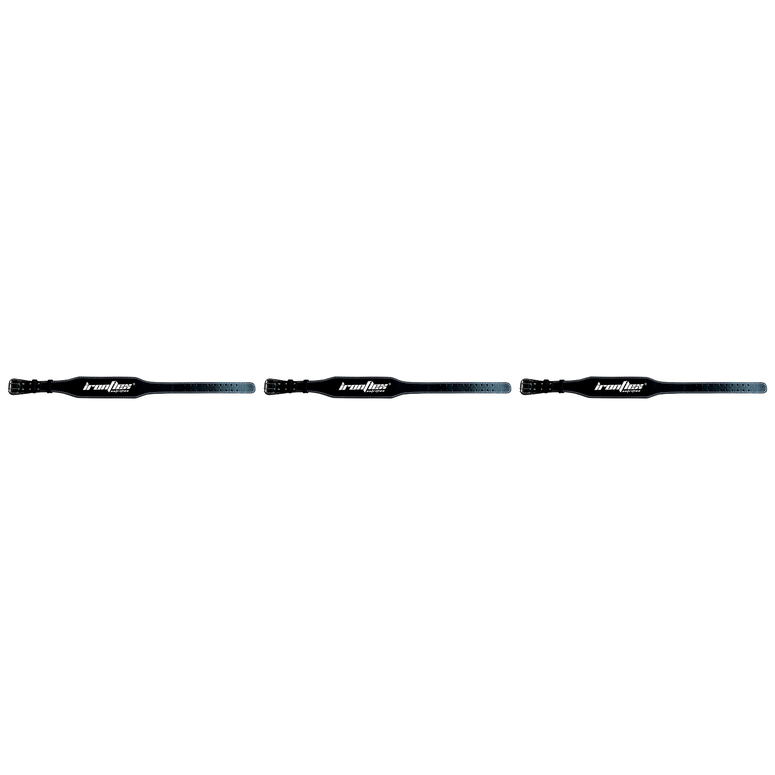 IRONFLEX Pas Skórzany IronFlex - 3x Black