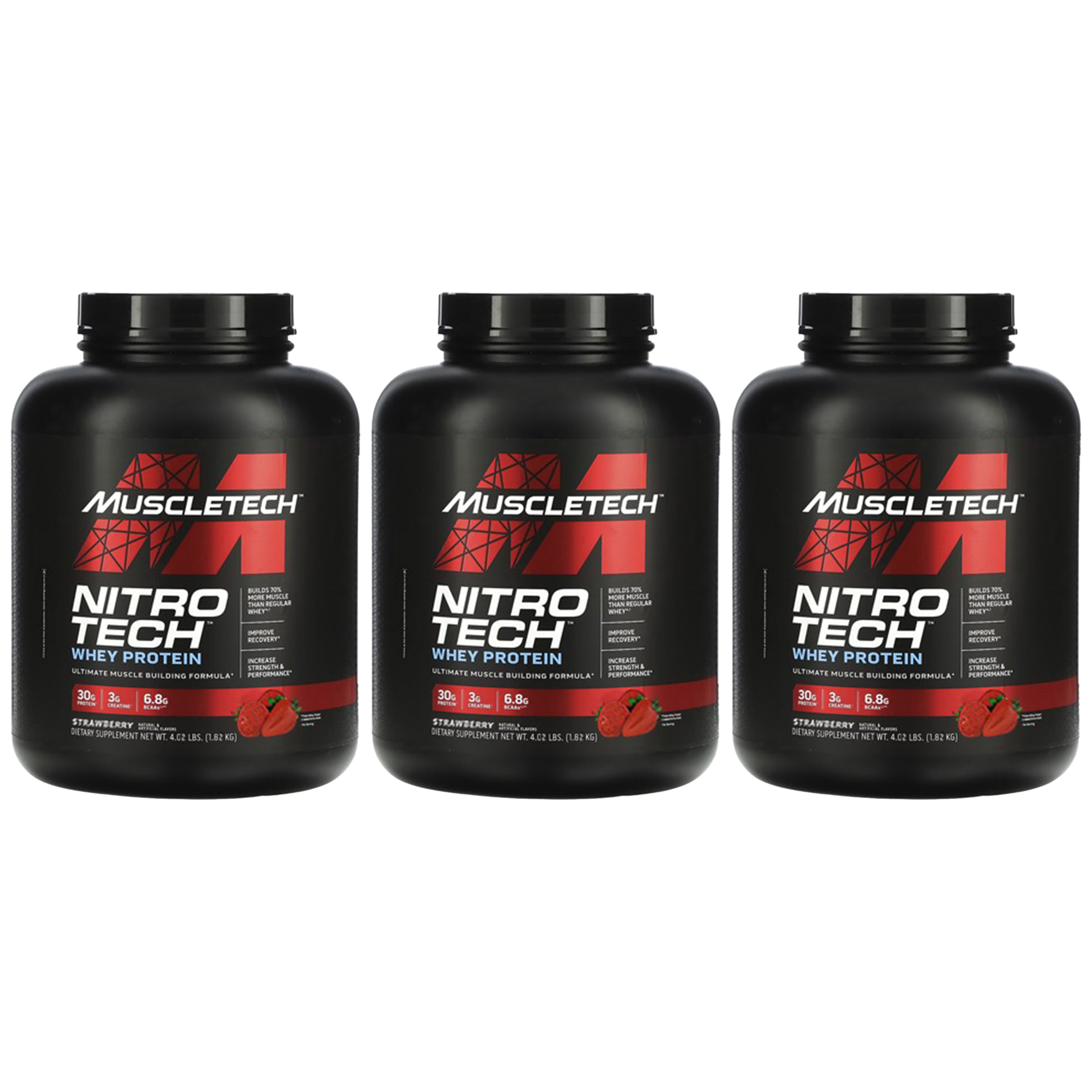 MUSCLE TECH Nitro Tech Whey Protein - 3x 1820g