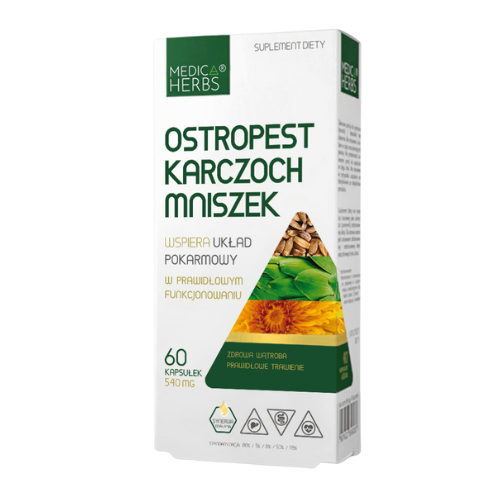 MEDICA HERBS - Ostropest Karczoch Mniszek - 3x 60caps.