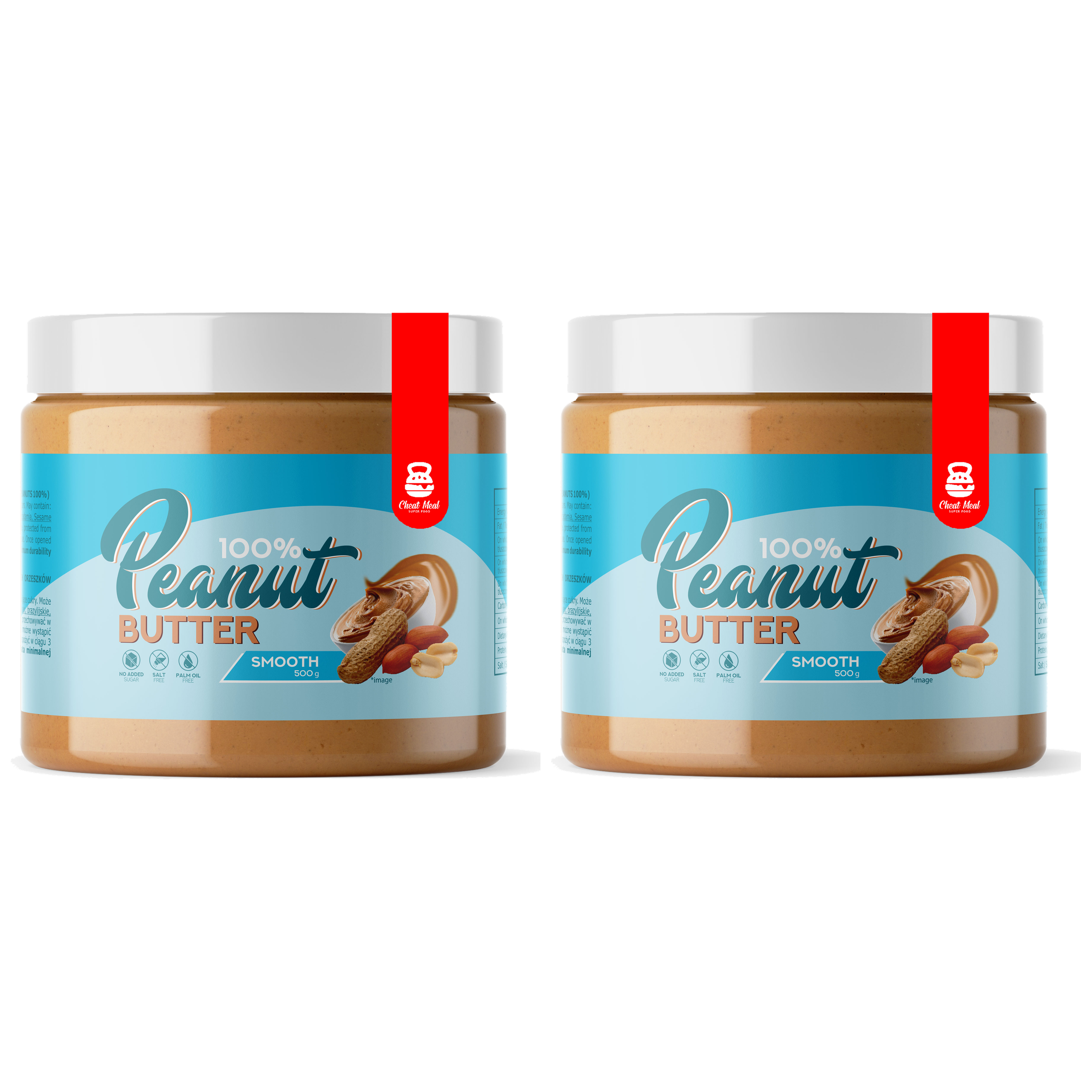 Cheat Meal Nutrition Peanut Cream (Krem Orzechowy) - 2x 500g - Smooth