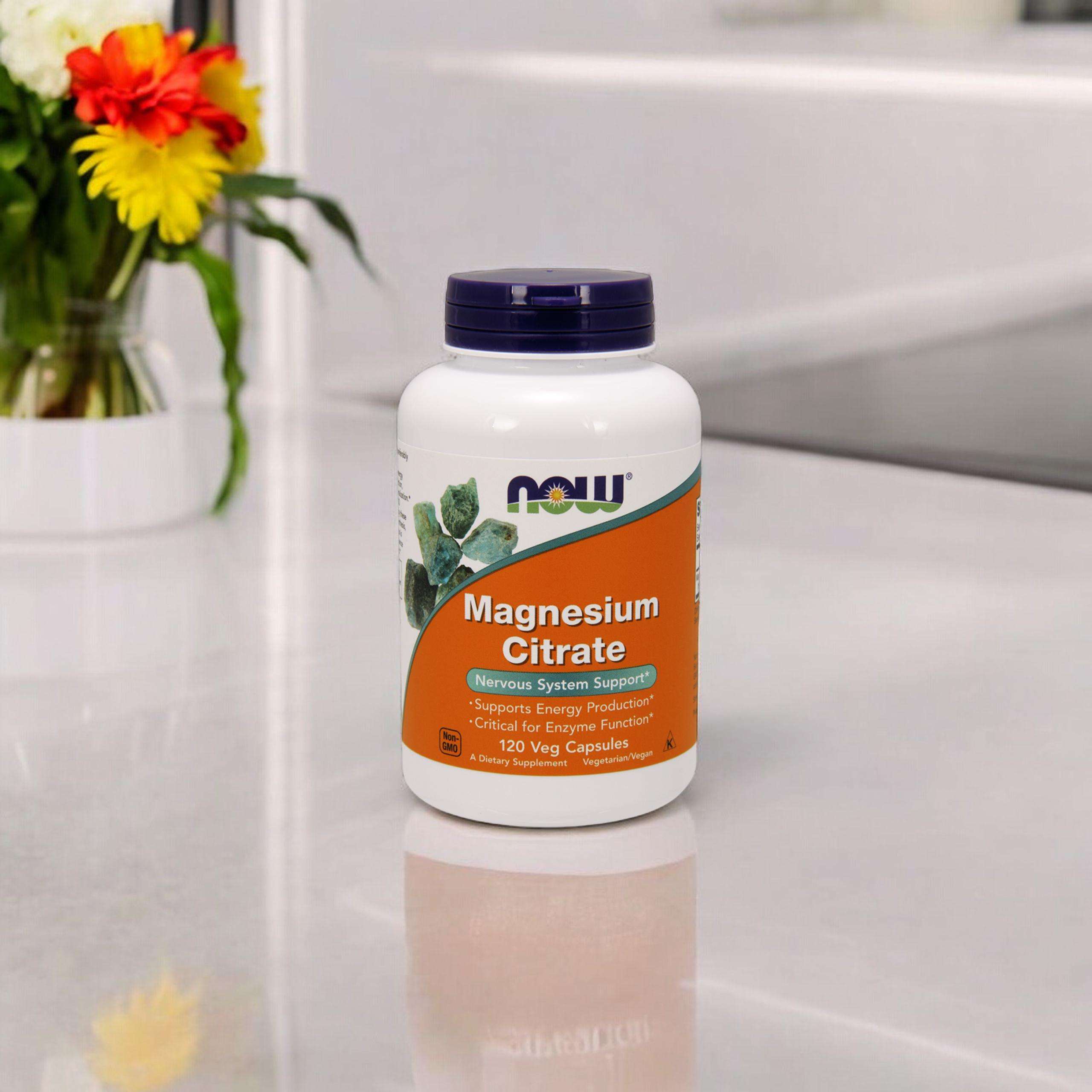 NOW Magnesium Citrate - 3x 120vcaps