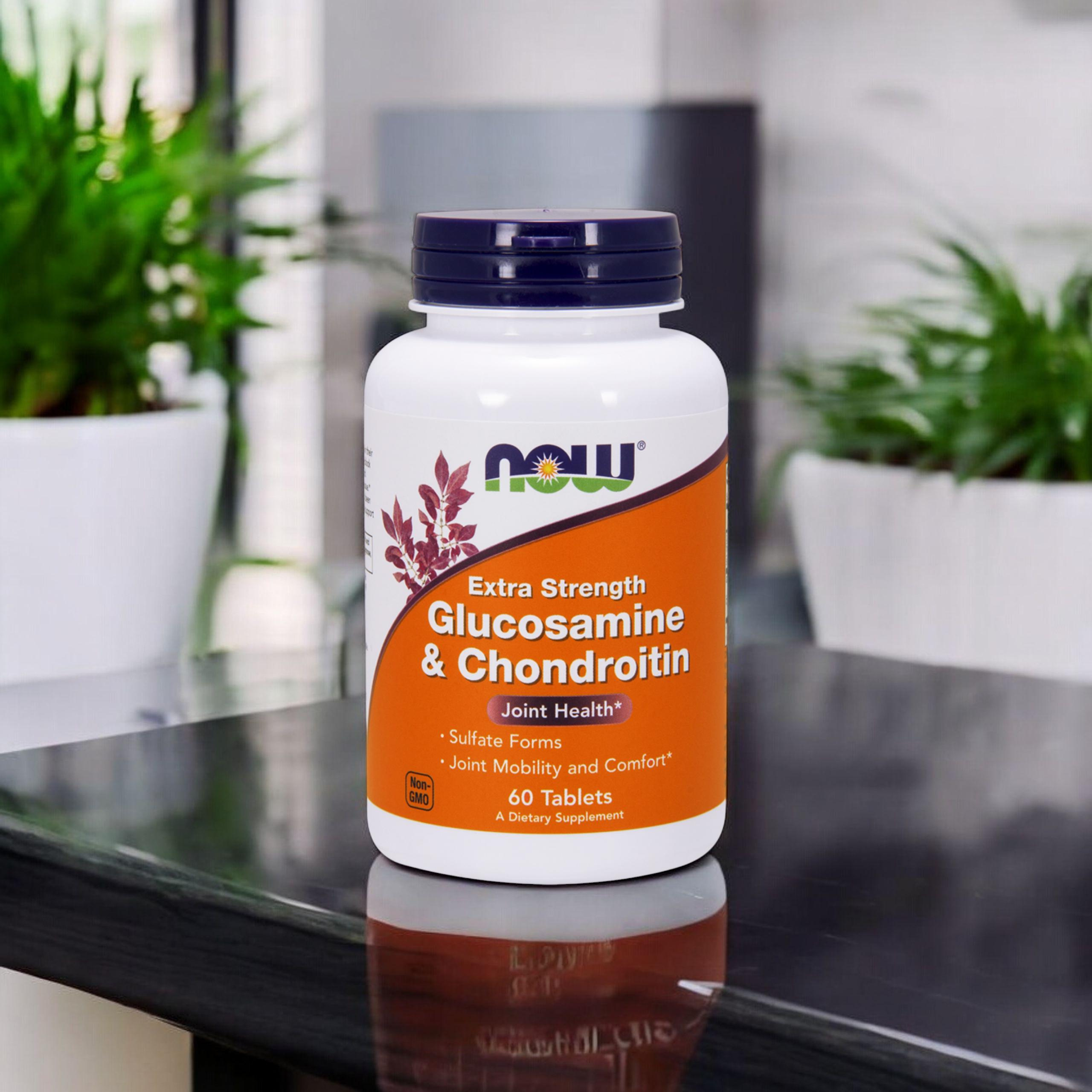 NOW Glucosamine & Chondroitin Sulfate Extra Strong - 2x 60tabs