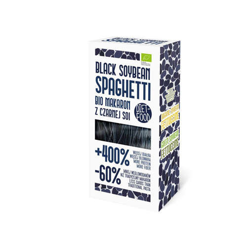 DIET FOOD Black Soybean Spaghetti - 3x 200g - Makaron Dietetyczny