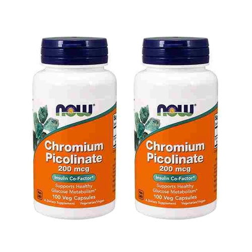 NOW Chromium Picolinate - 2x 100vcaps