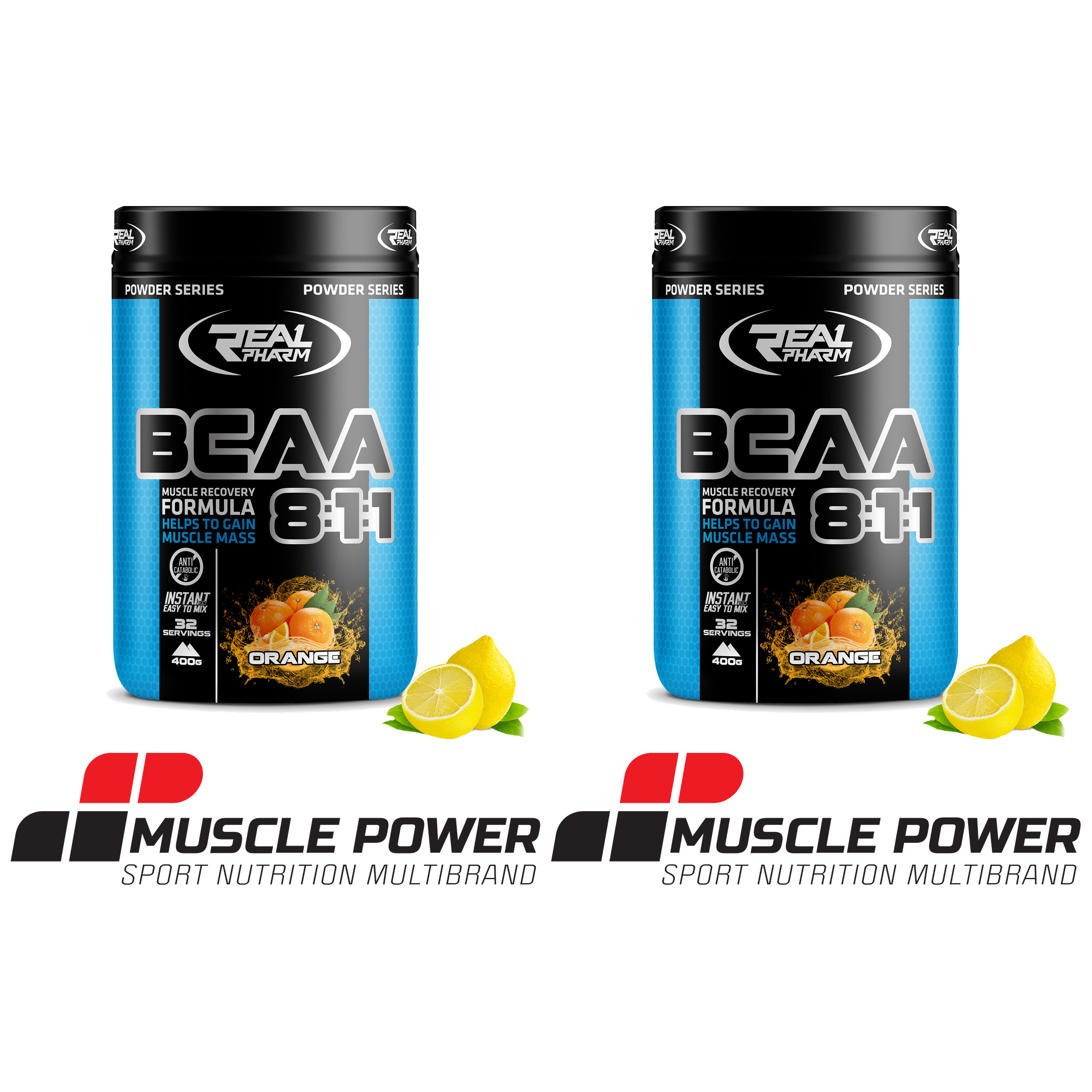 REAL PHARM BCAA 8:1:1 - 2x 400g