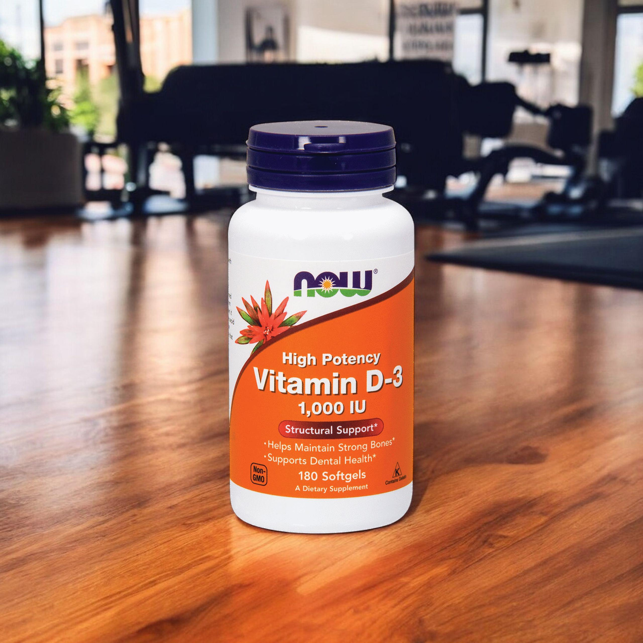 NOW Vitamin D3 1000IU - 3x 180 softgels