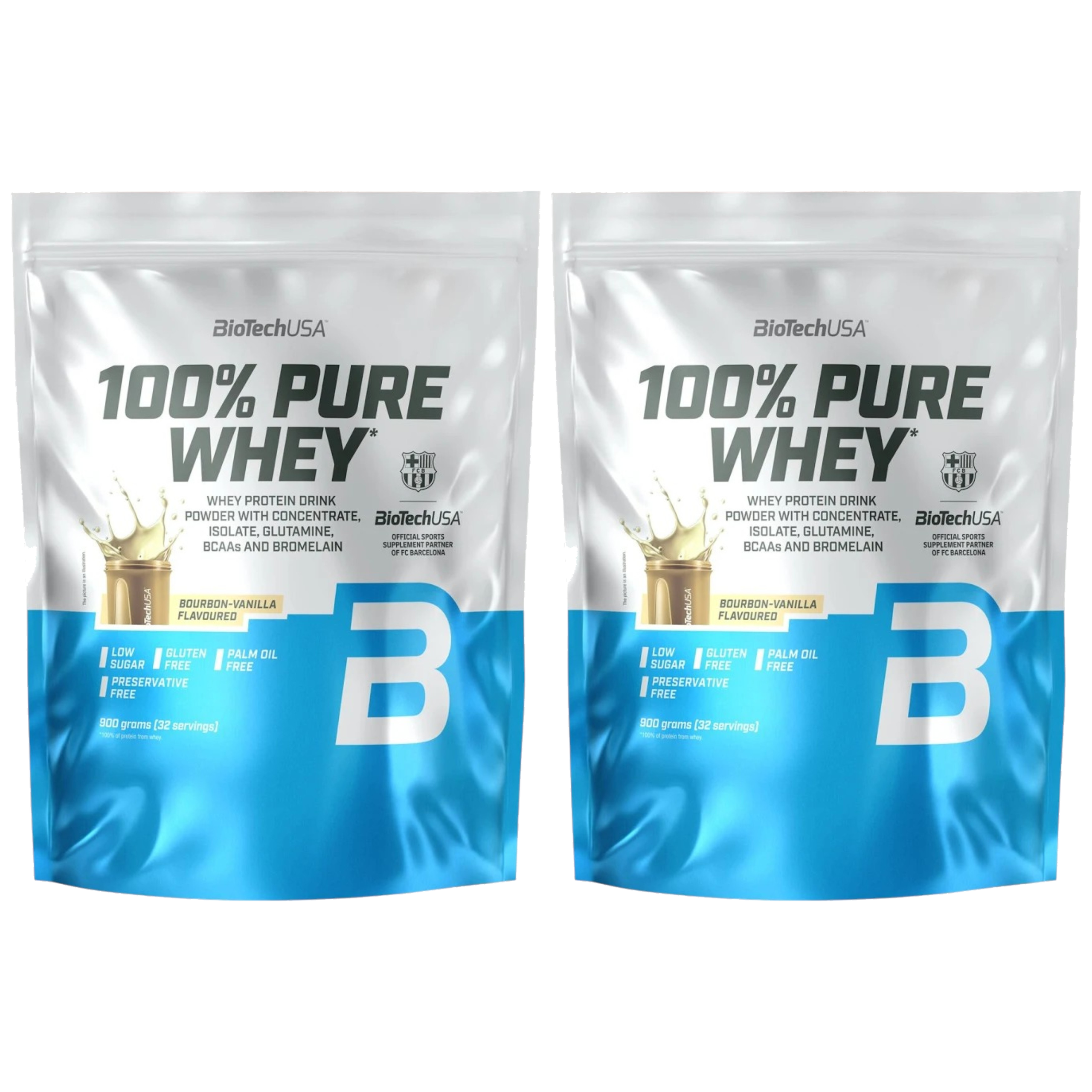 BIOTECH - 100% Pure Whey - 2x 900g - Bourbon Vanilla