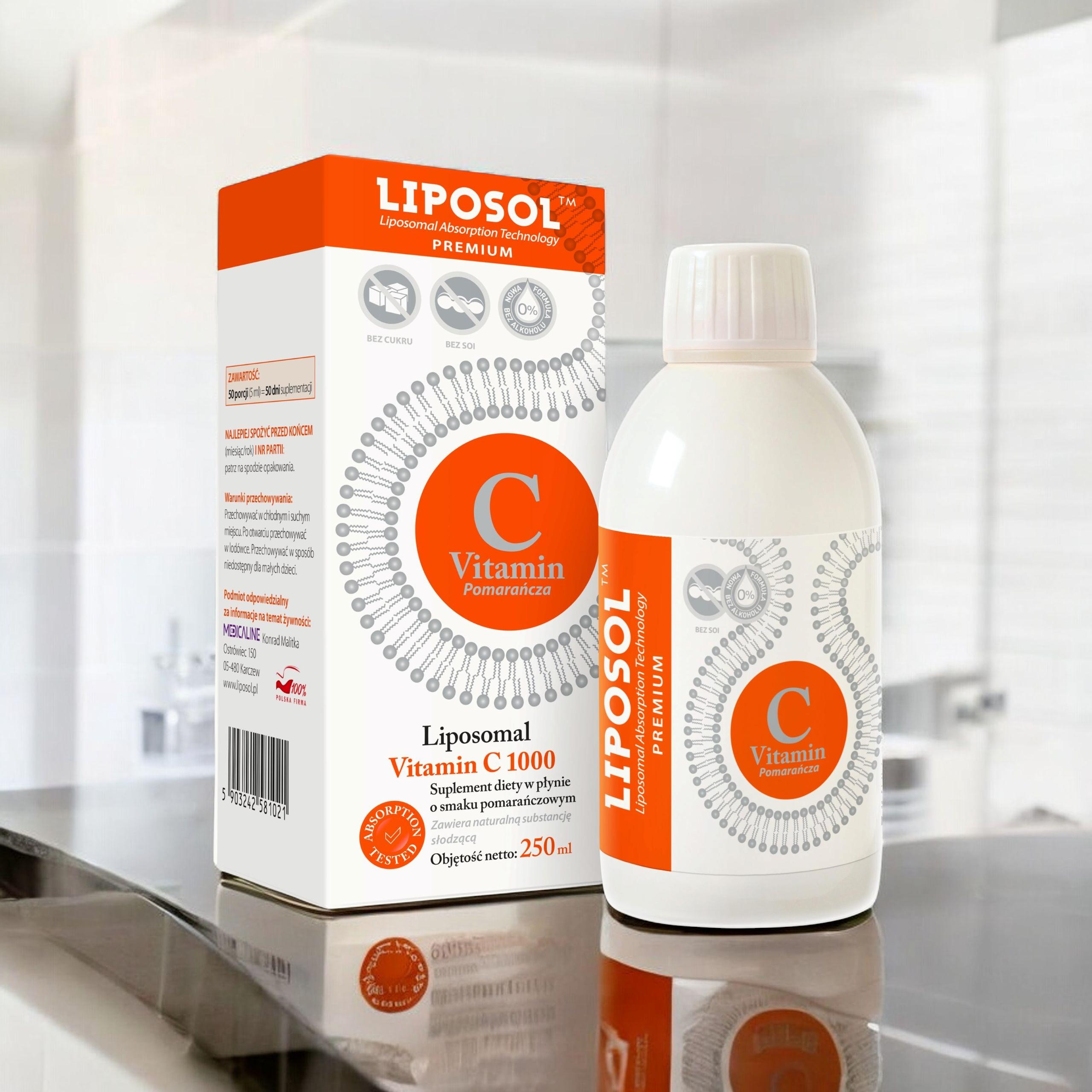 ALINESS - Witamina C Liposomalna - 250ml - Orange