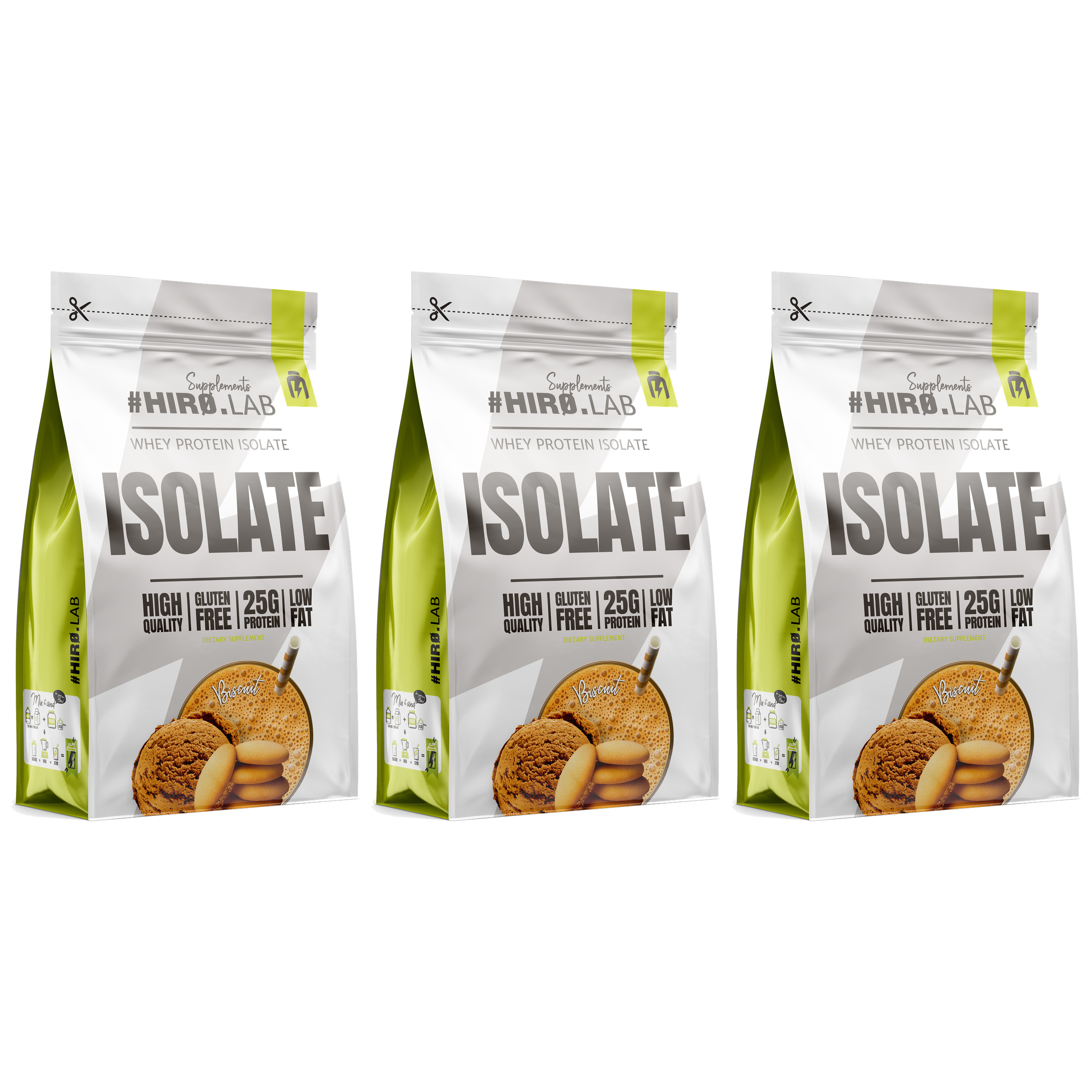 HIRO.LAB Whey Protein Isolate - 3x 700g