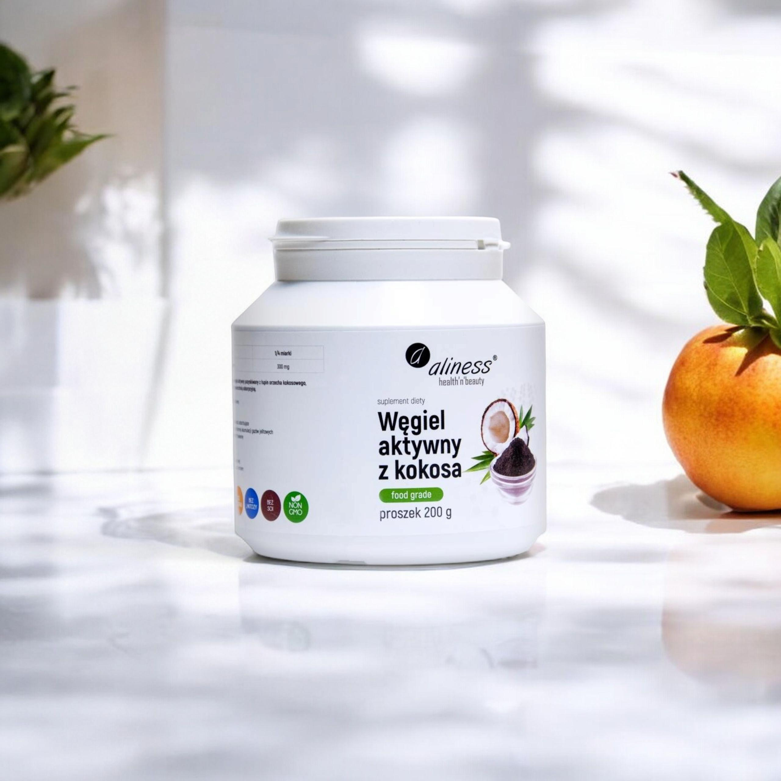 ALINESS - Węgiel Aktywny z Kokosa - 200g