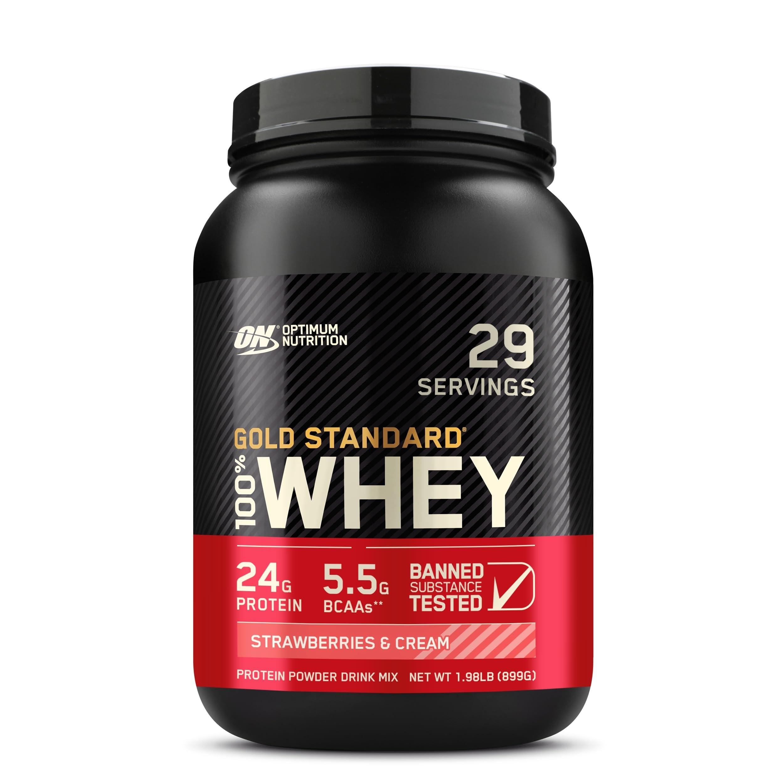 OPTIMUM NUTRITION - Whey Gold Standard - 900g - Strawberry - WYPRZEDAŻ - 27-12