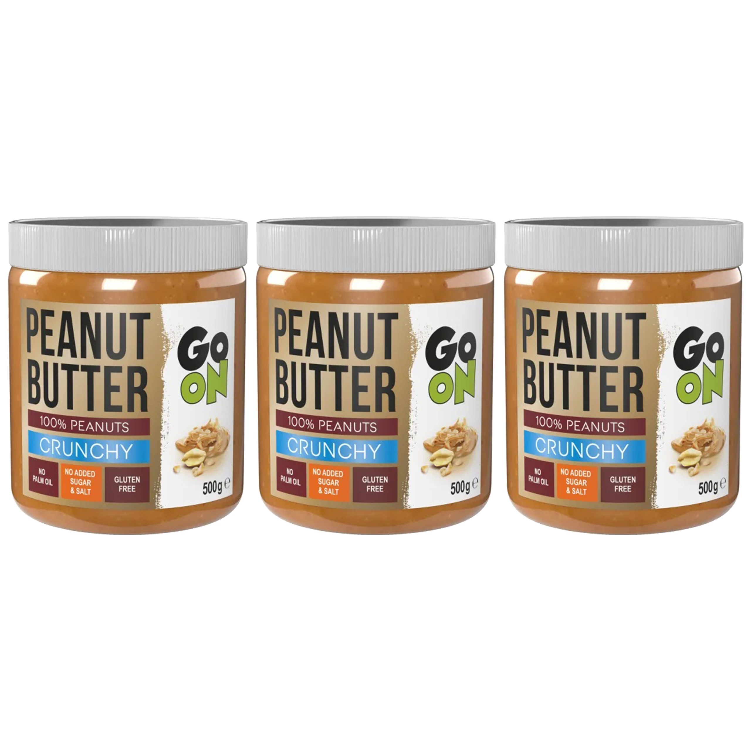 GO ON NUTRITION Peanut Cream - 100% Orzechów Arachidowych - 3x 500g