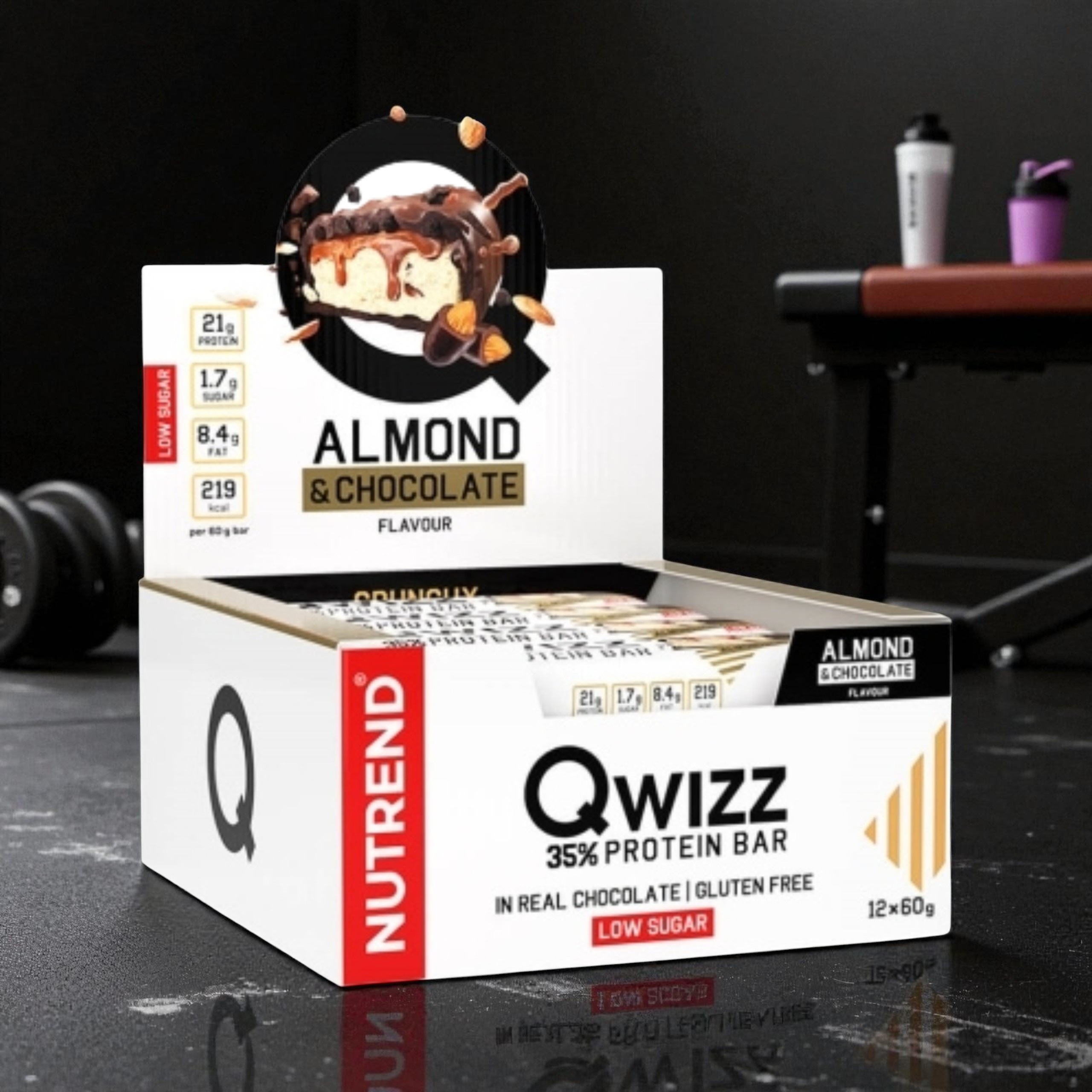 NUTREND - Baton QWIZZ Protein Bar - 24x 2x 60g