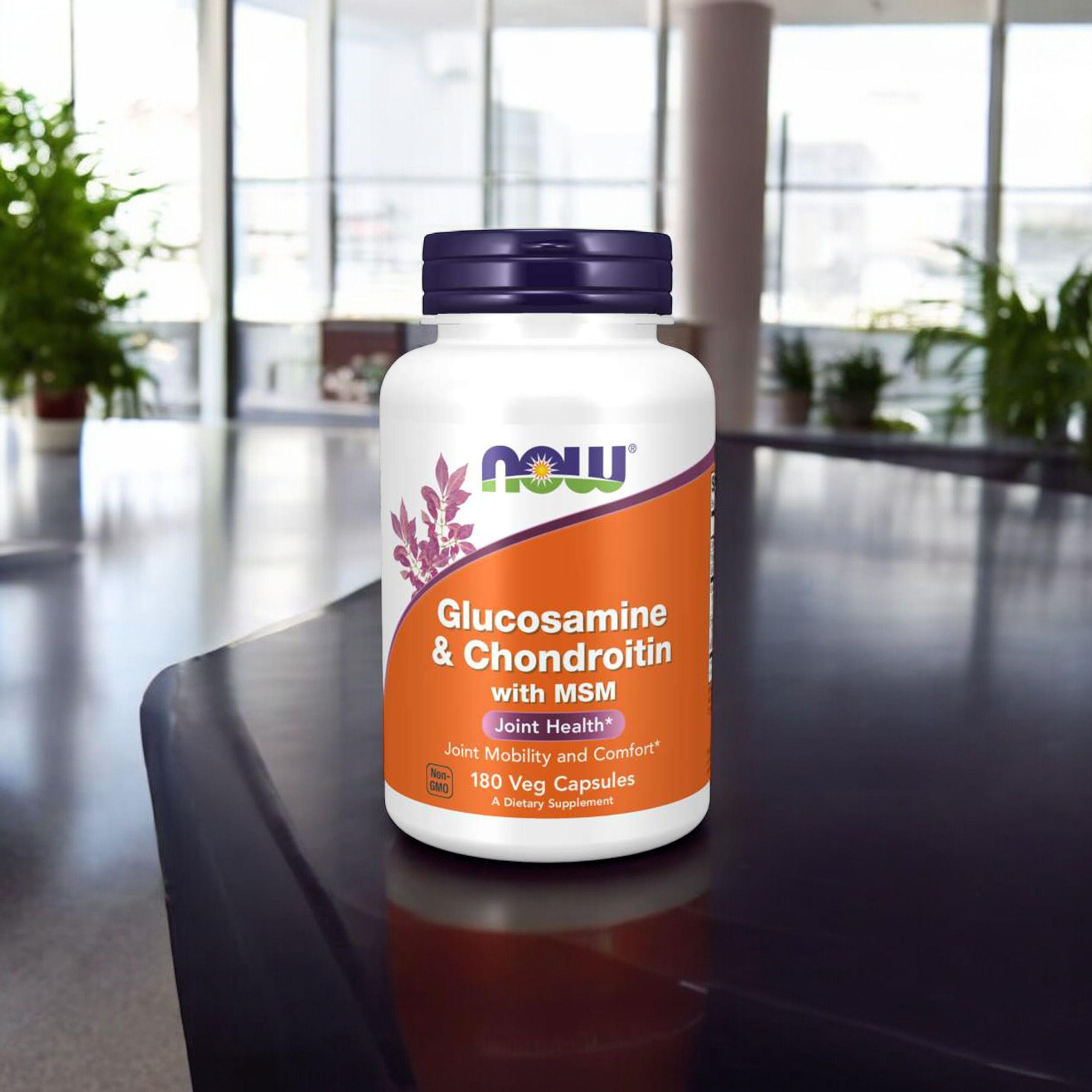 NOW Glucosamine & Chondroitin with MSM - 2x 180vcaps