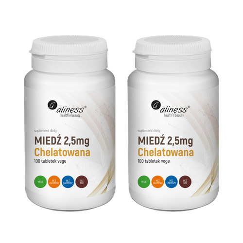 ALINESS - Miedź Chelatowana 2,5mg - 100tabs. x2
