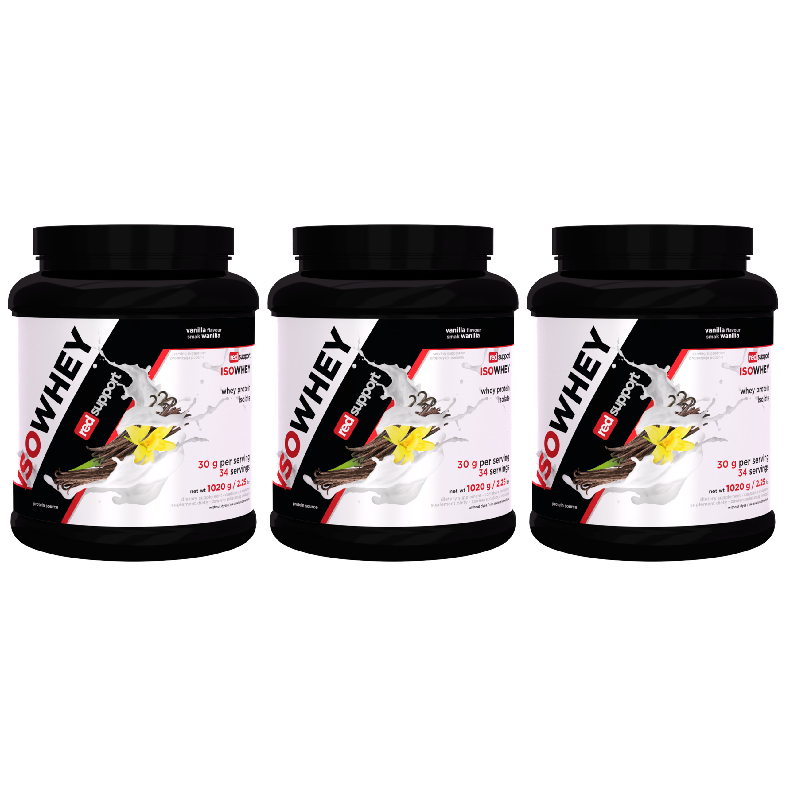 RED SUPPORT IsoWhey - 3x 1020g