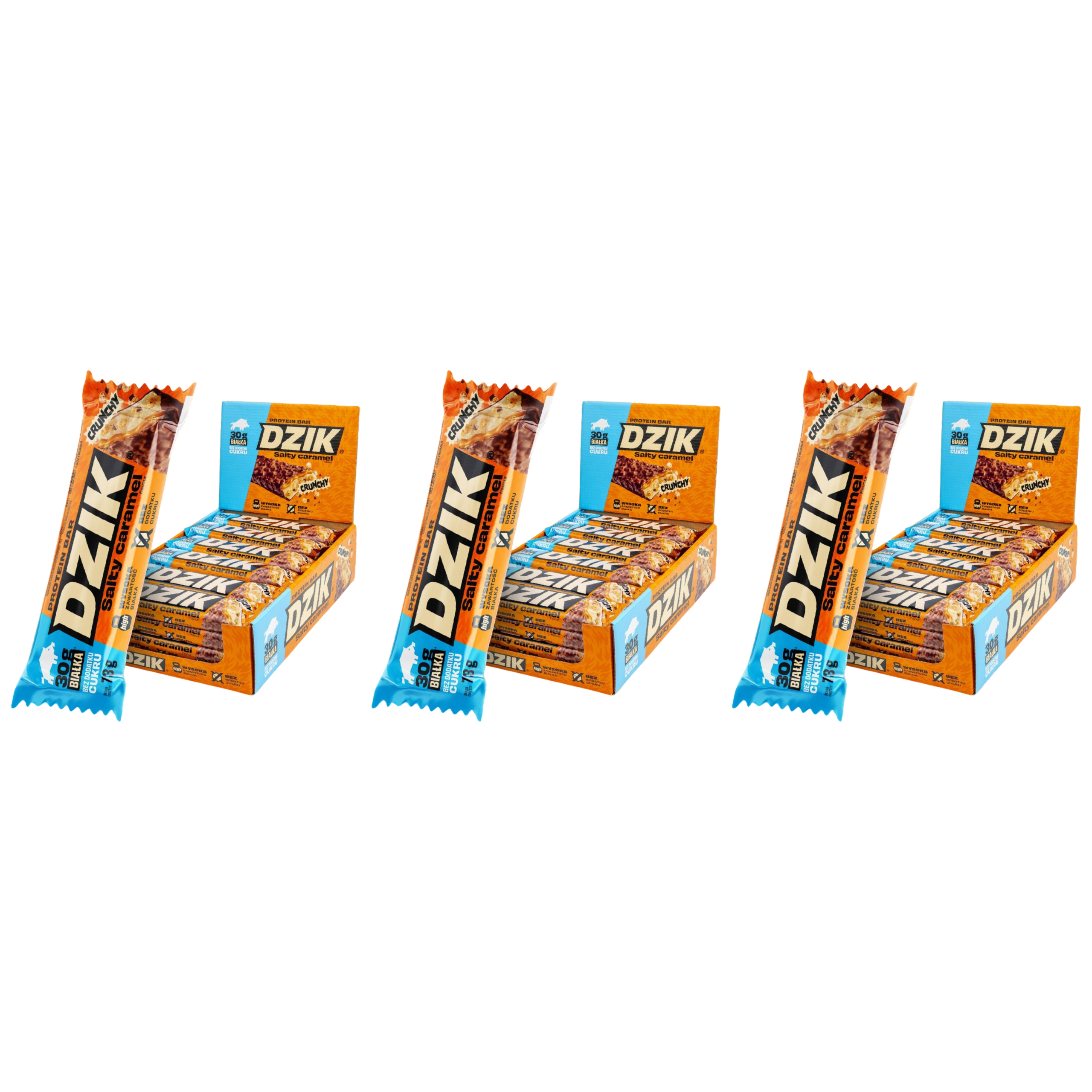 DZIK - Protein Bar Crunchy - 24x 3x 70g