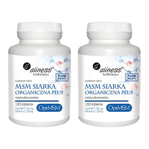 ALINESS MSM Siarka Organiczna PLUS - 2x 180tabs