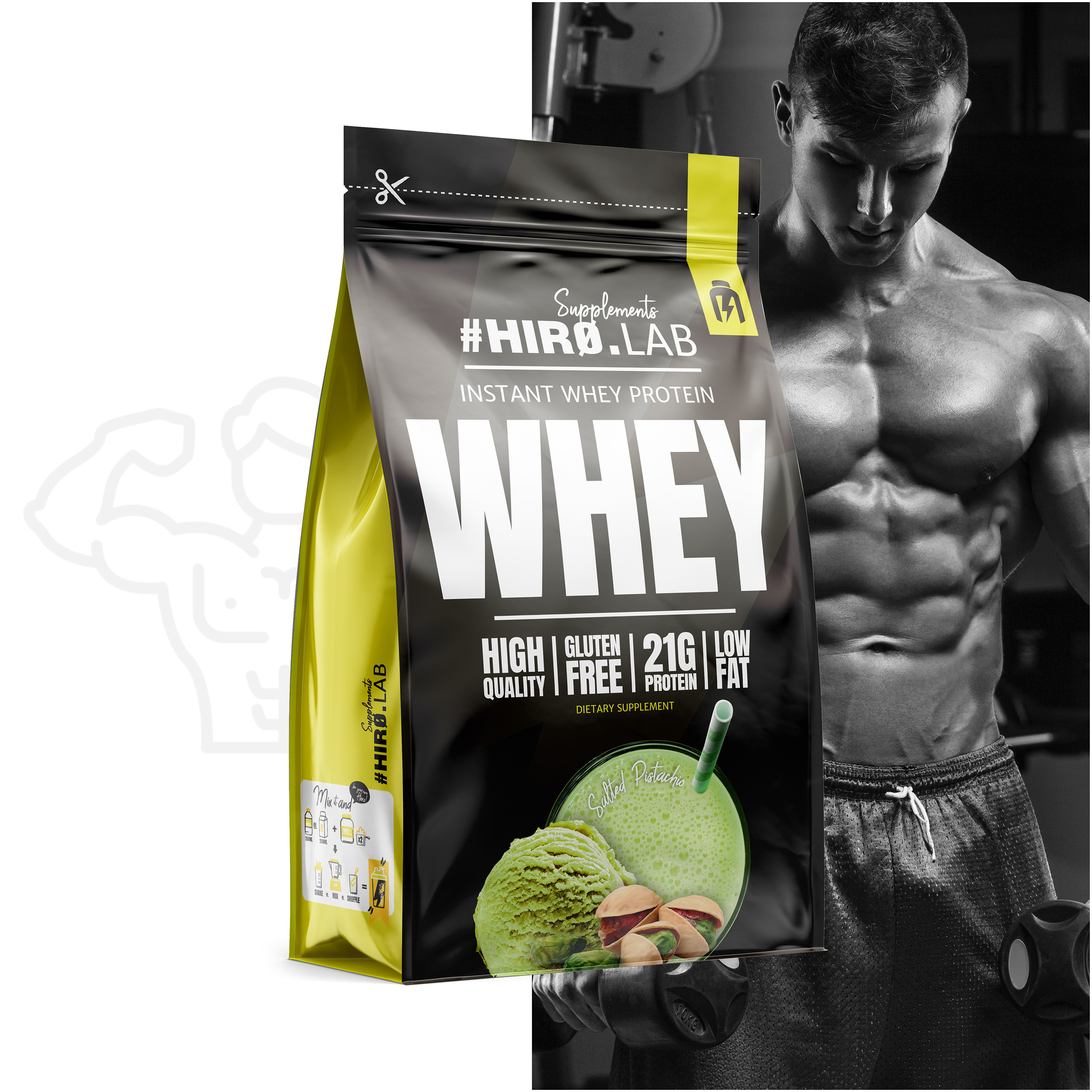HIRO.LAB Instant Whey Protein - 2x 750g