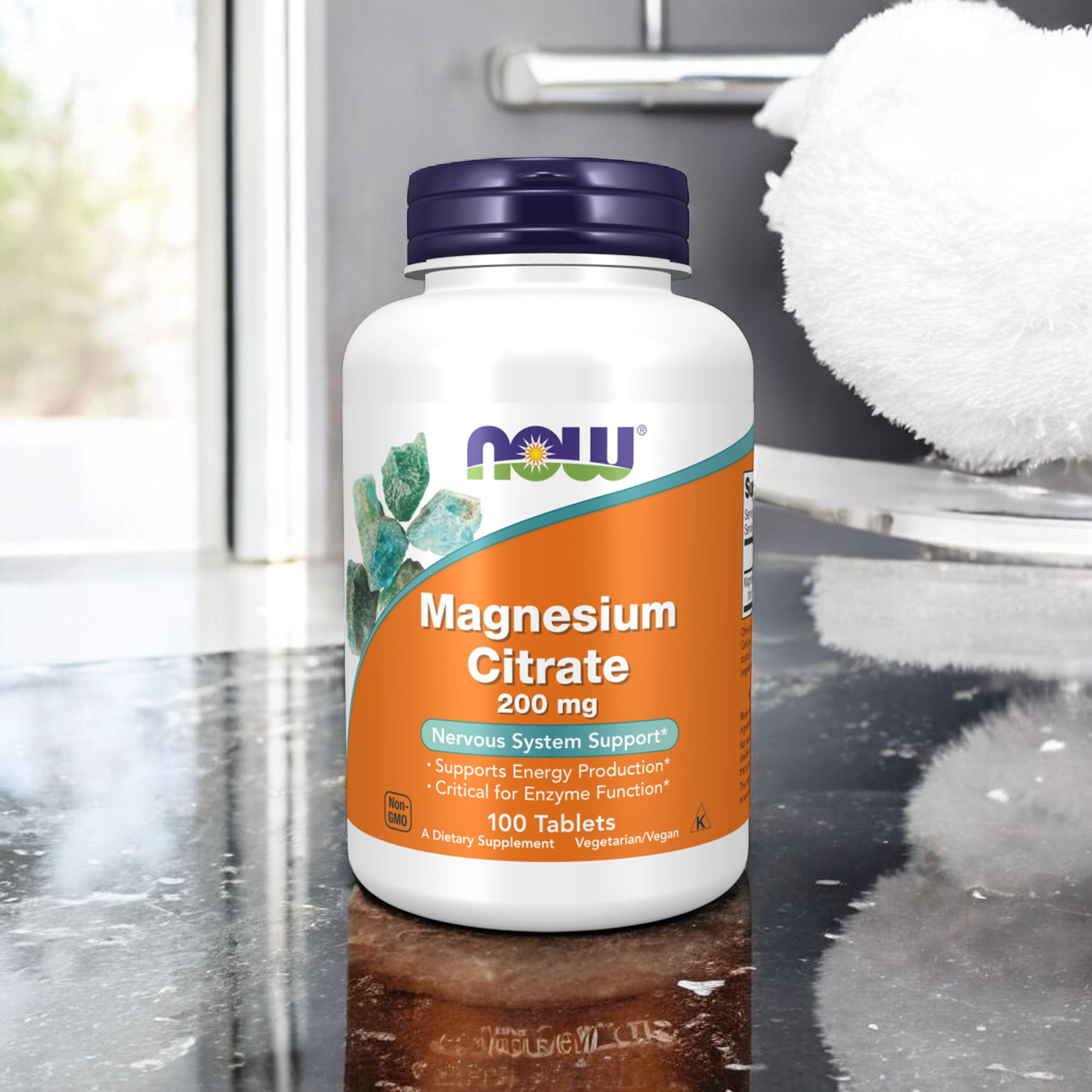 NOW Magnesium Citrate 200mg - 3x 100tabs