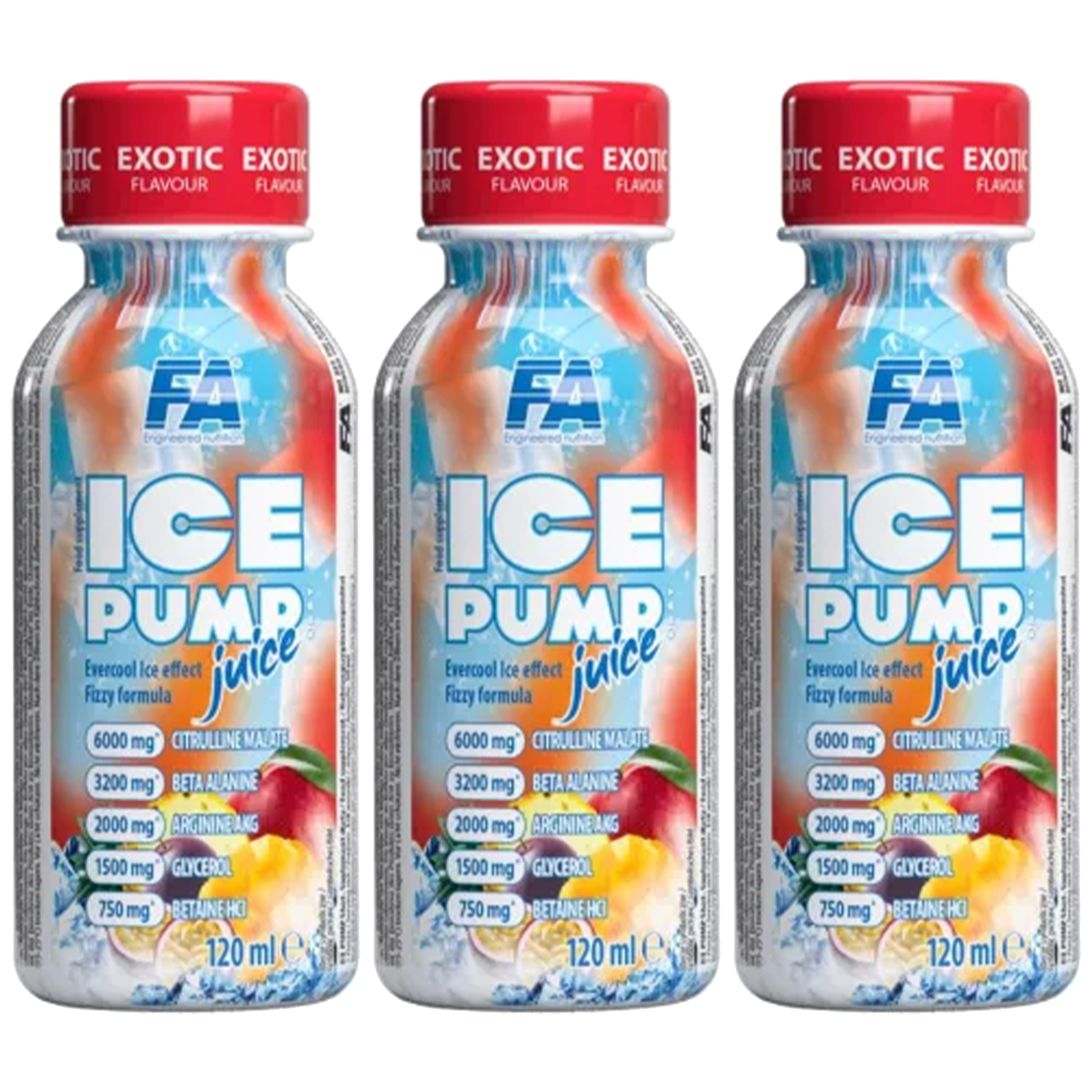 FITNESS AUTHORITY Ice Pump Juice Shot - 3x 120ml