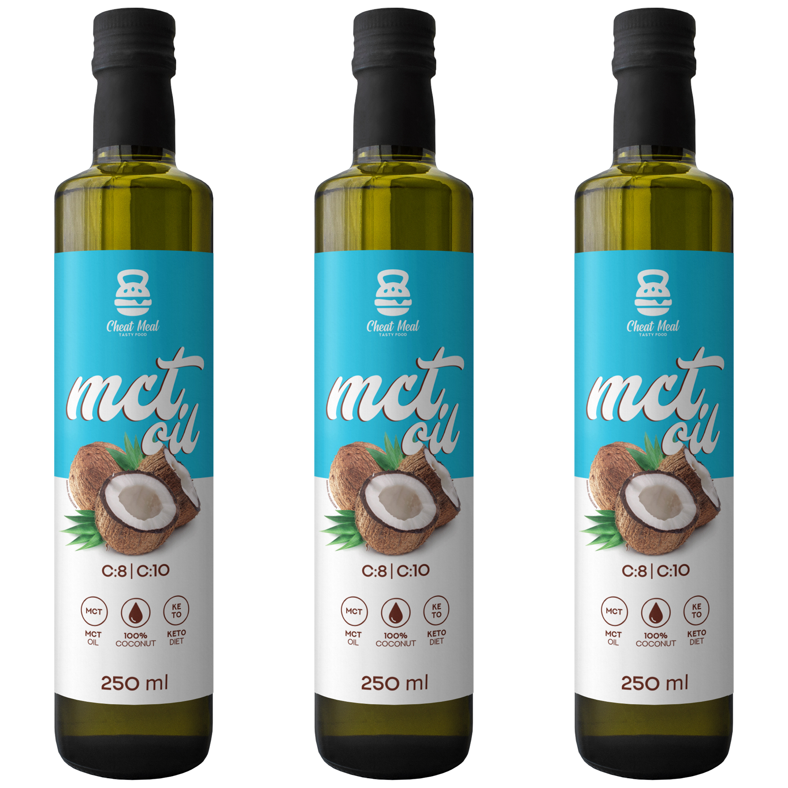 Cheat Meal Nutrition MCT Oil 60/40 - 3x 250ml