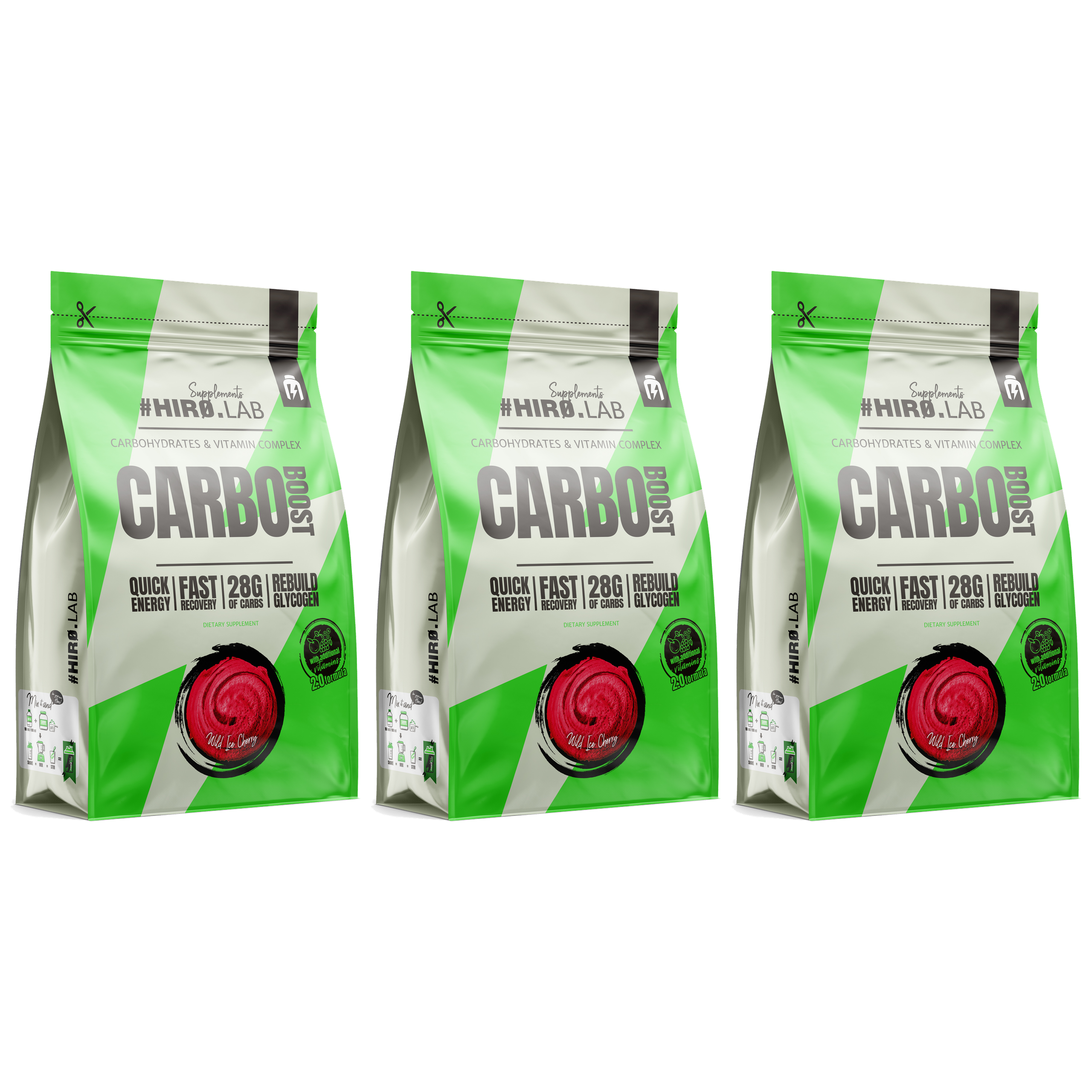 HIRO.LAB Carbo Boost - 3x 1000g