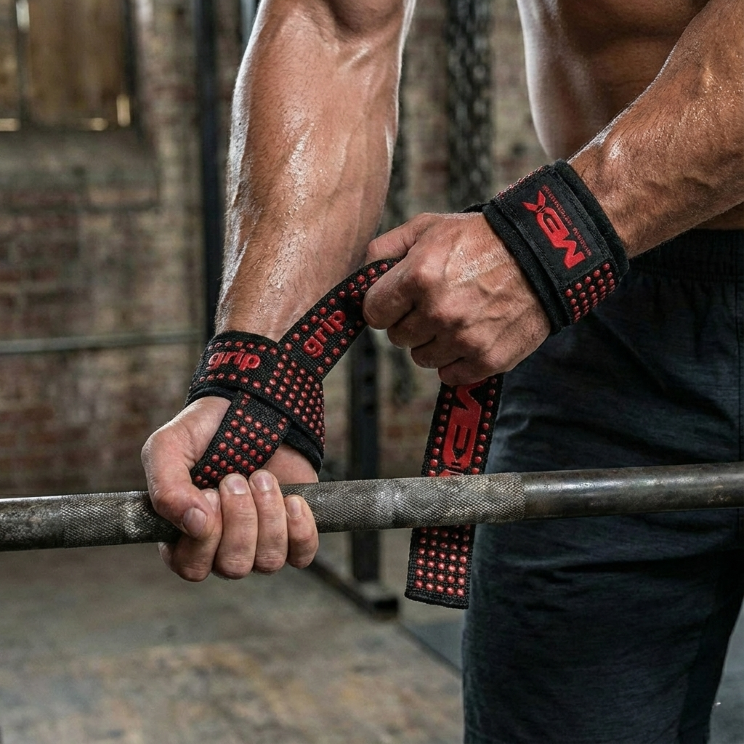 MEX NUTRITION - Lifting Straps V-Pro - Black